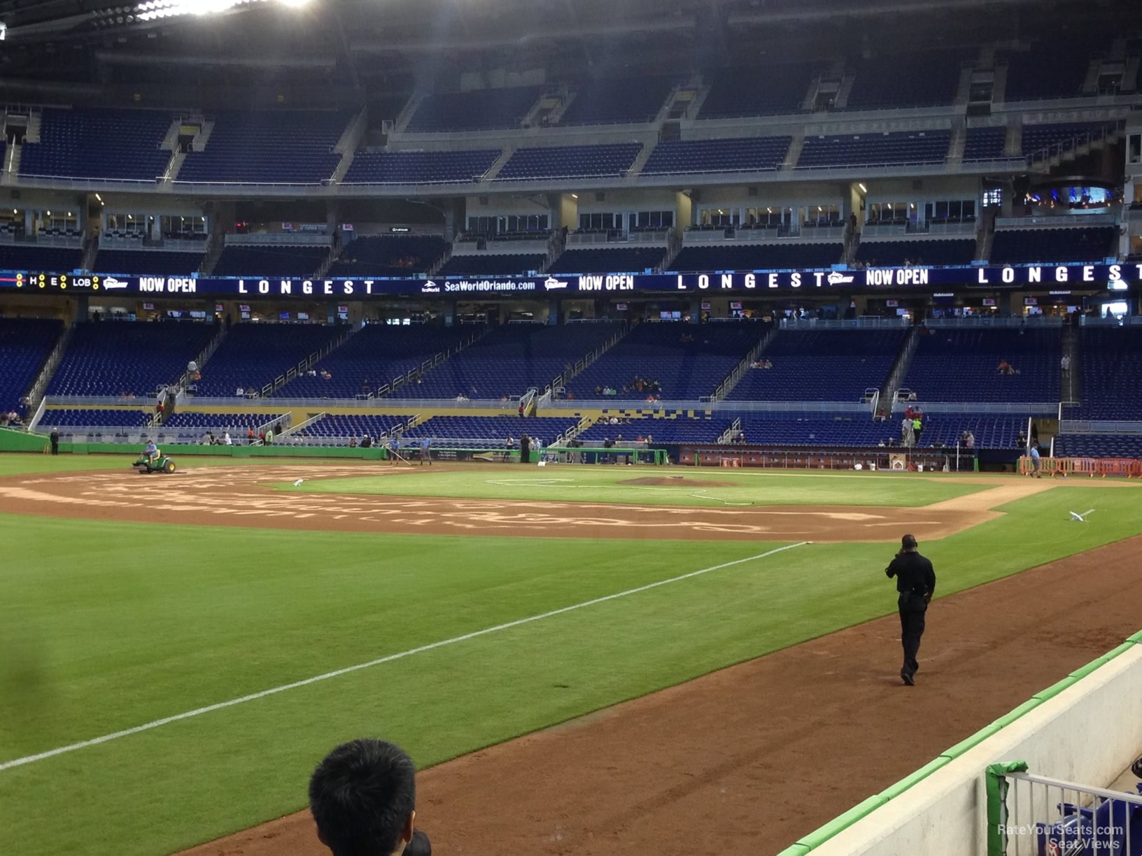 Marlins Park, The view from the Home Plate seats at the bra…