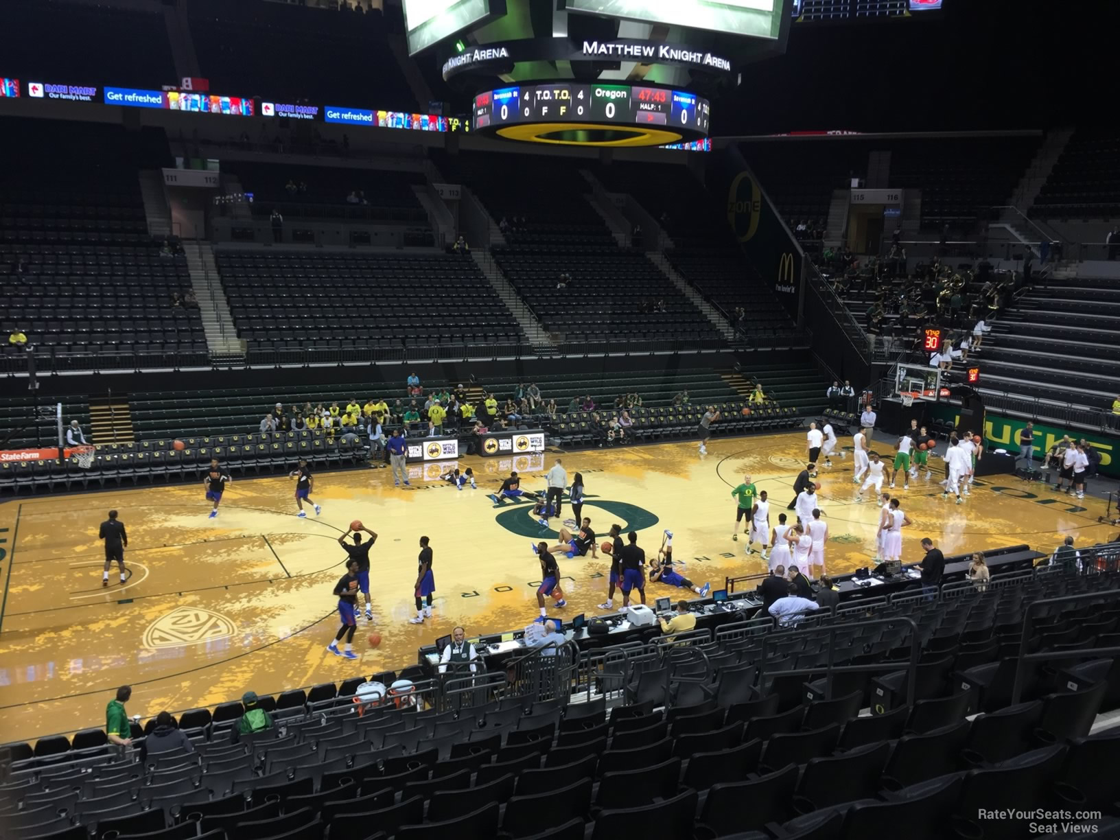section 104, row k seat view  - matthew knight arena