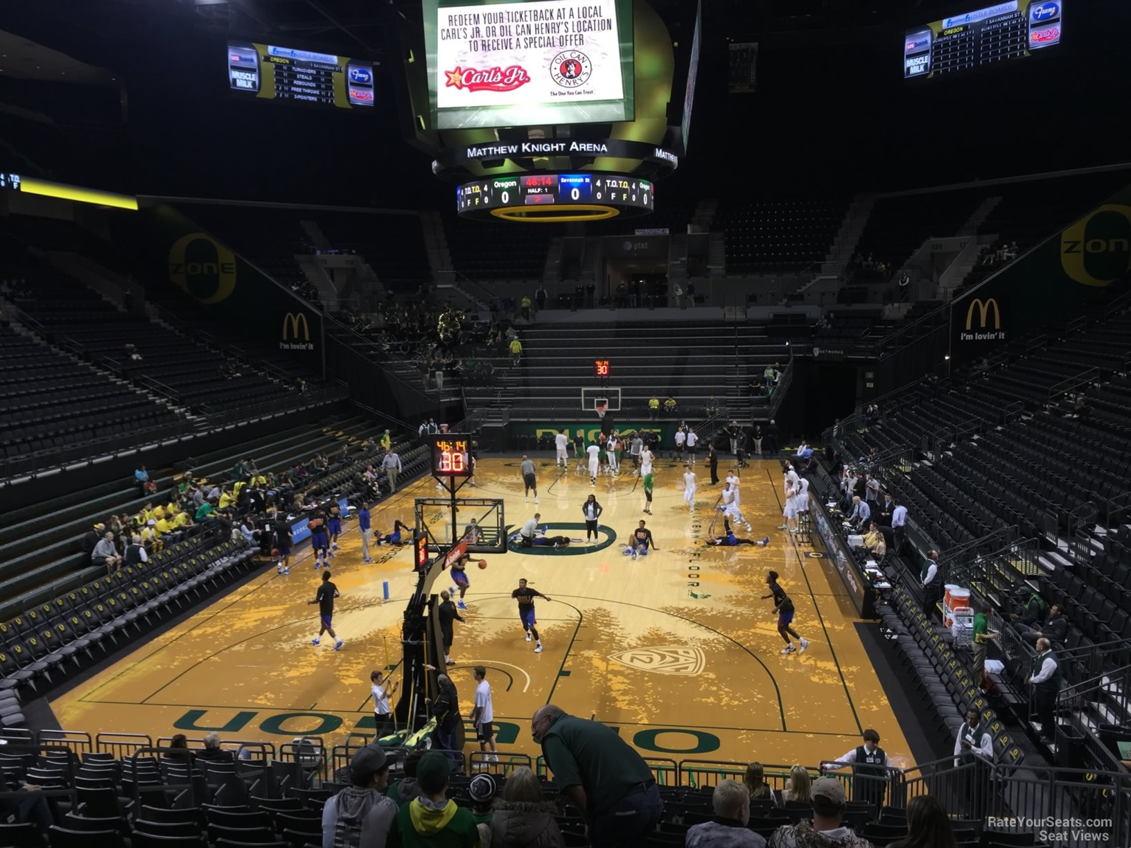 section 107, row k seat view  - matthew knight arena