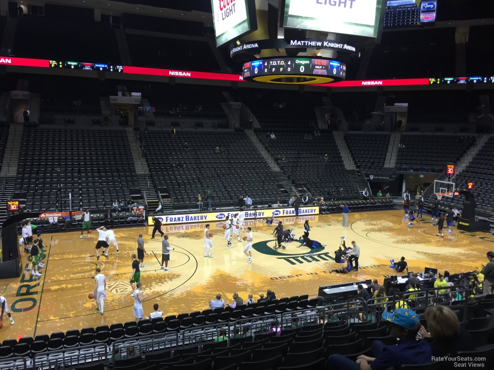 section 113, row k seat view  - matthew knight arena