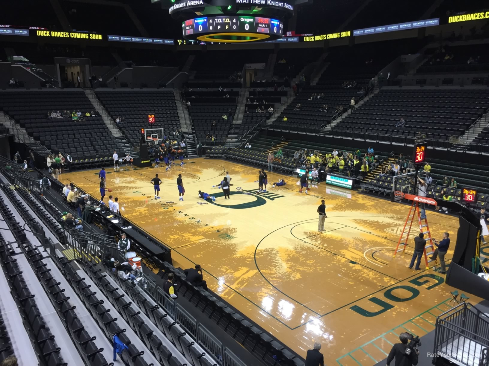 section 121, row k seat view  - matthew knight arena
