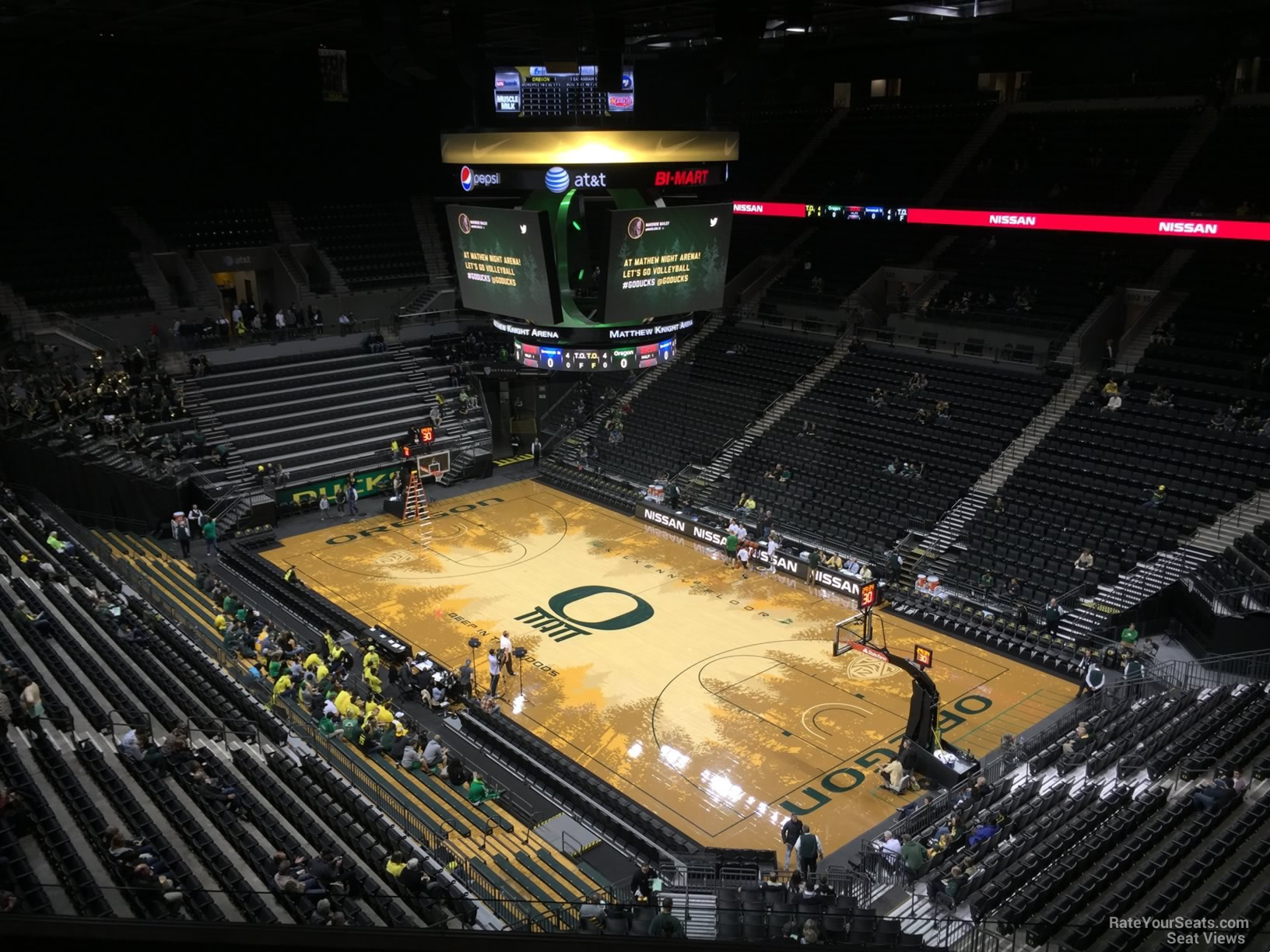 section 209, row f seat view  - matthew knight arena