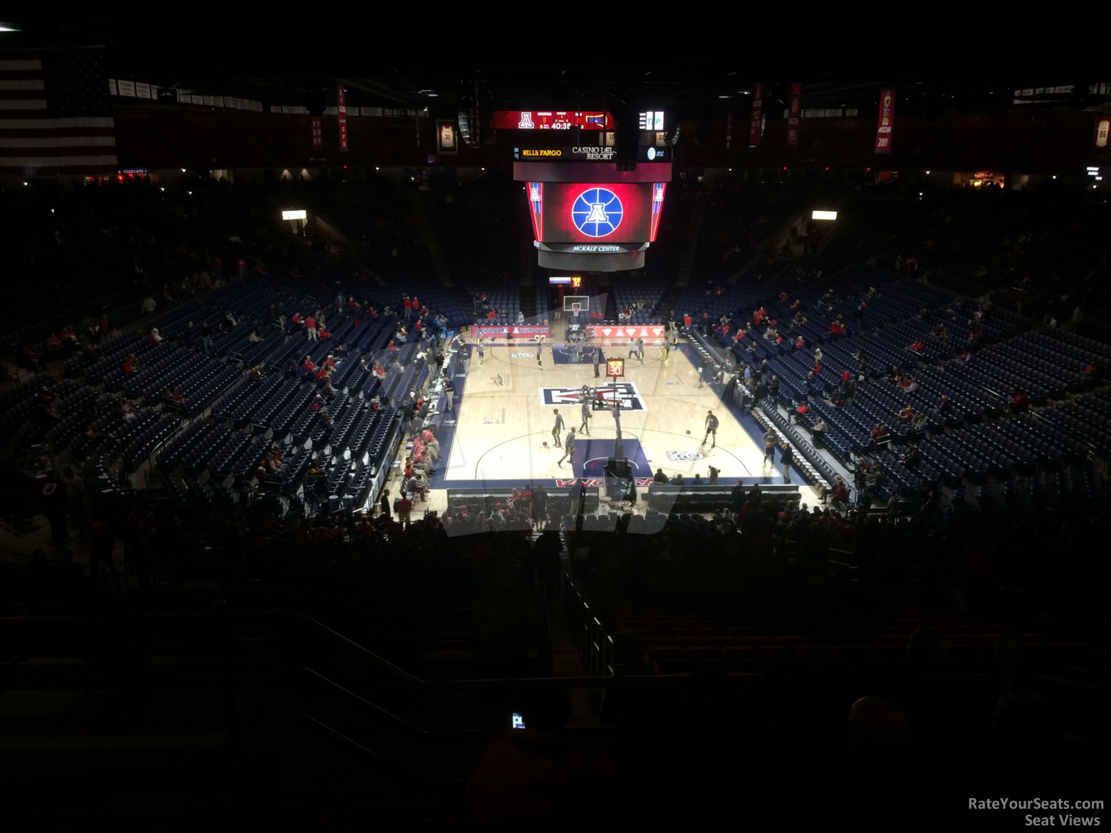 section 121, row 35 seat view  - mckale center