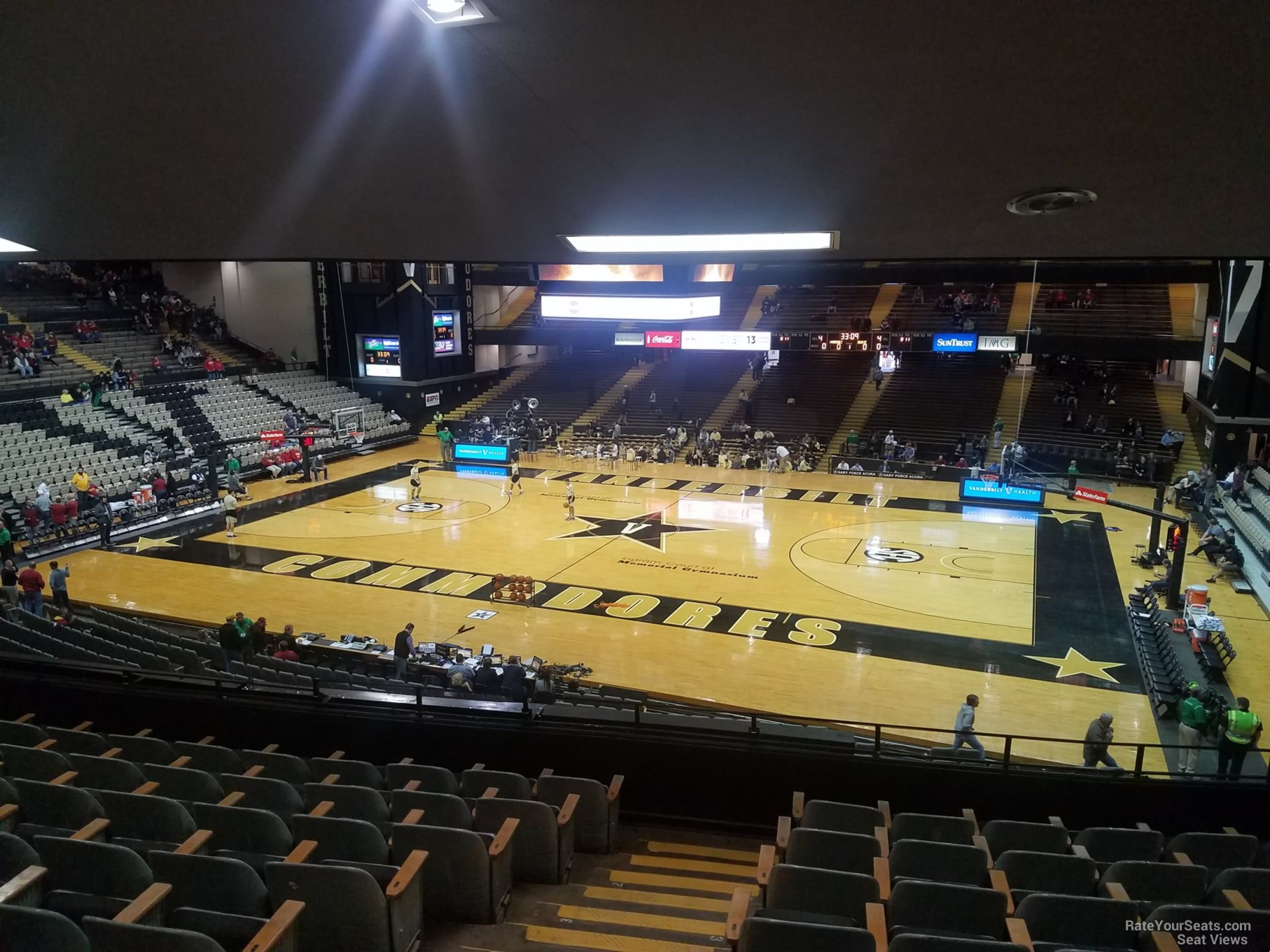 section 2a, row 9 seat view  - memorial gymnasium