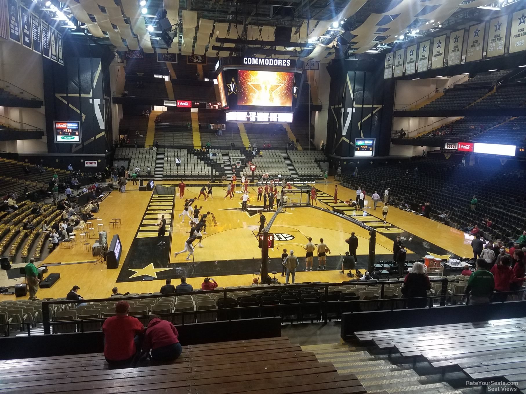 section 2f, row 10 seat view  - memorial gymnasium
