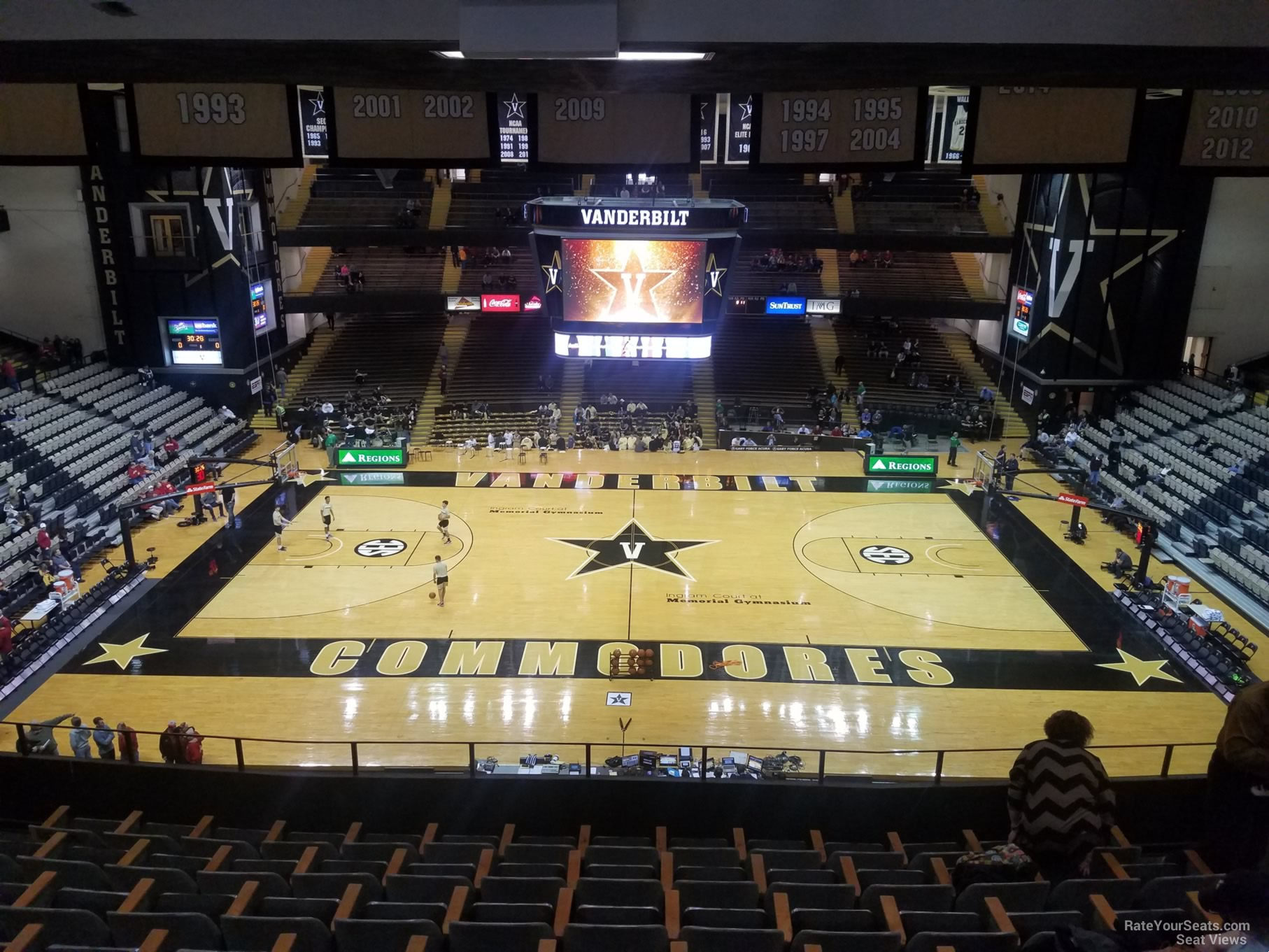 section 3c, row 7 seat view  - memorial gymnasium