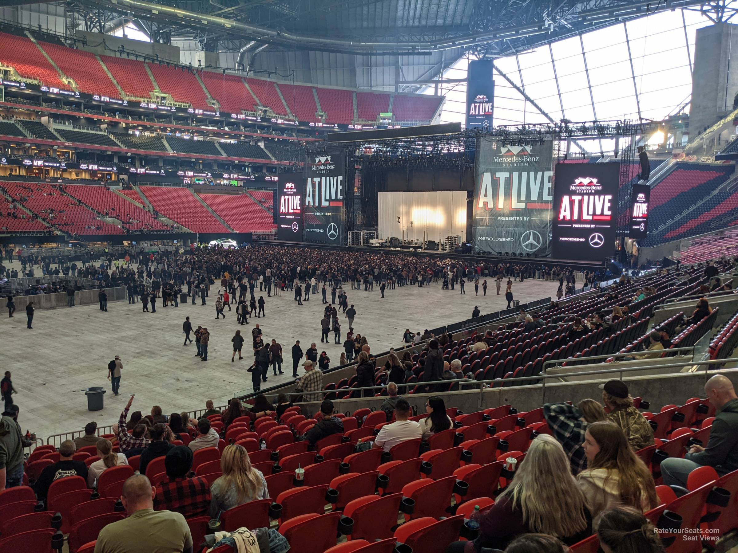 section 113, row 23 seat view  for concert - mercedes-benz stadium