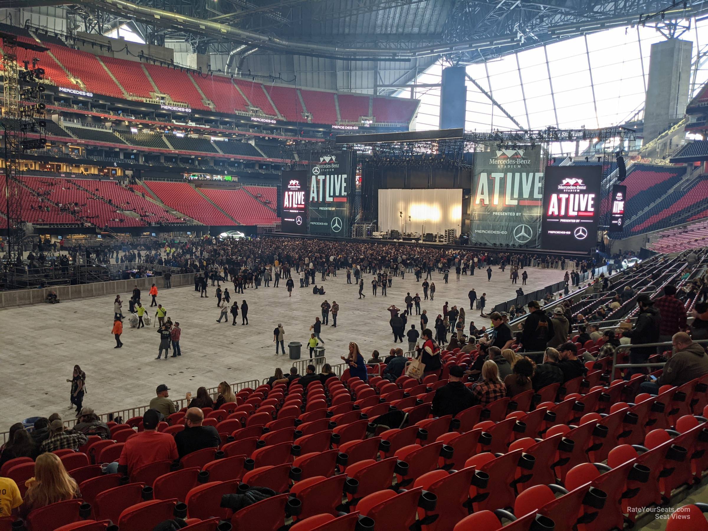 section 114, row 23 seat view  for concert - mercedes-benz stadium