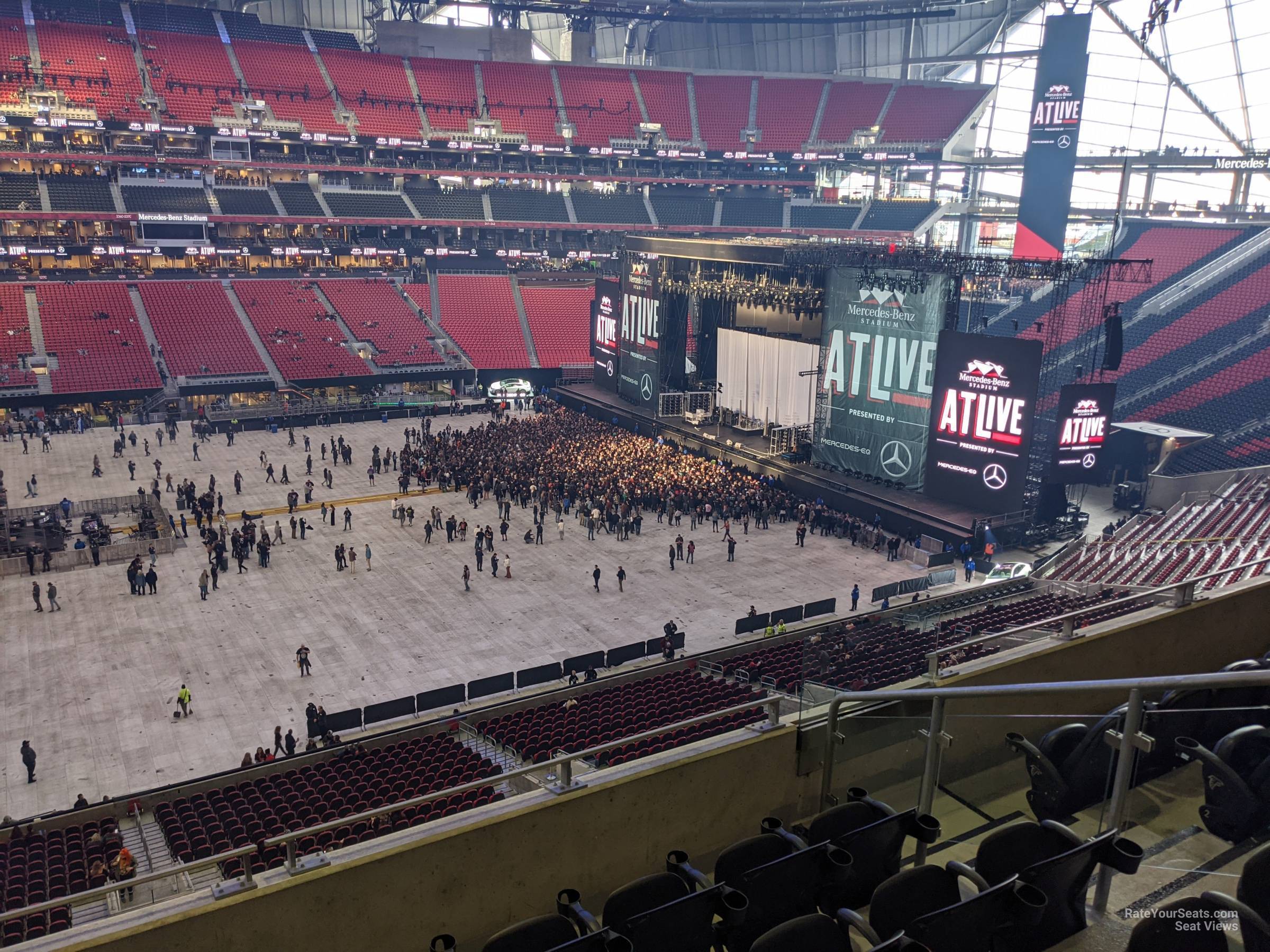 section 213, row 5 seat view  for concert - mercedes-benz stadium