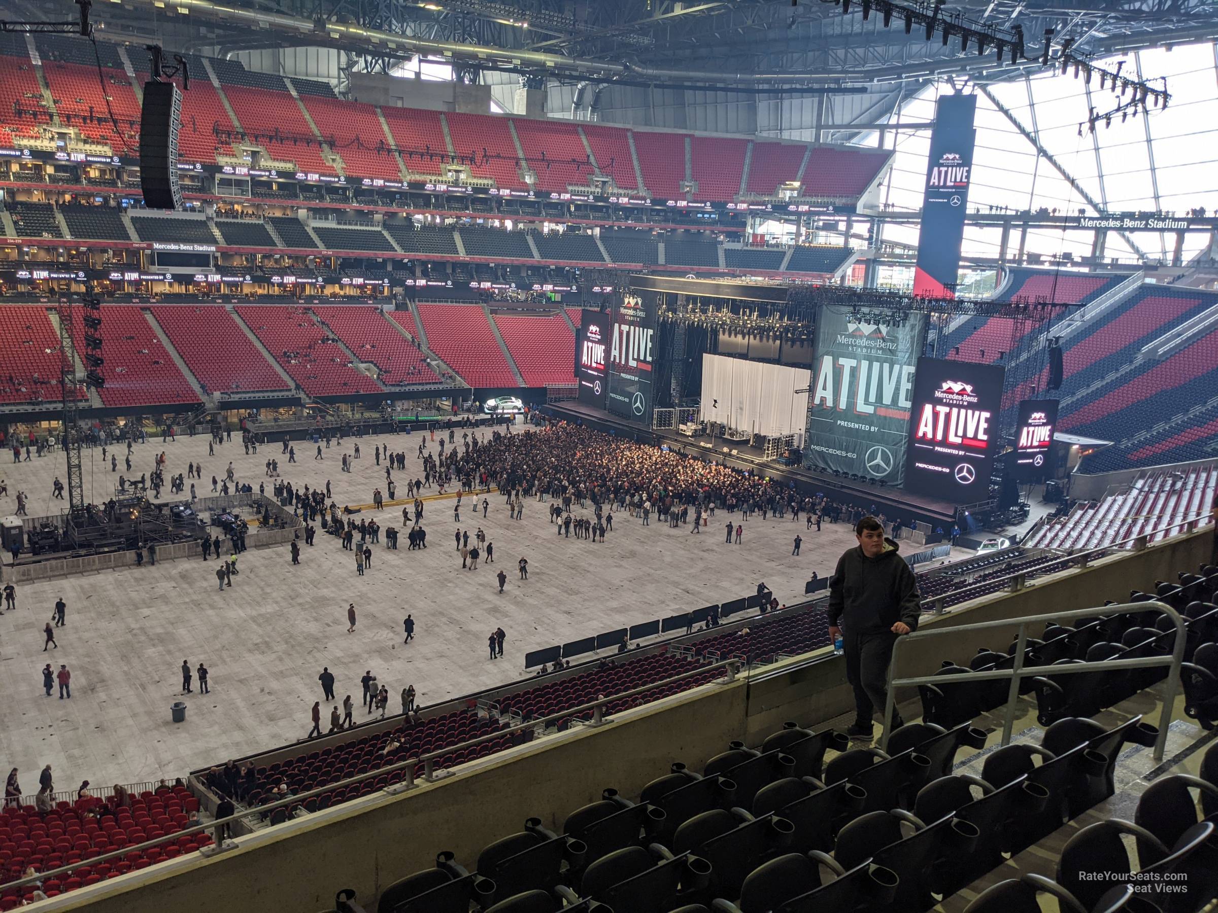 section 215, row 5 seat view  for concert - mercedes-benz stadium
