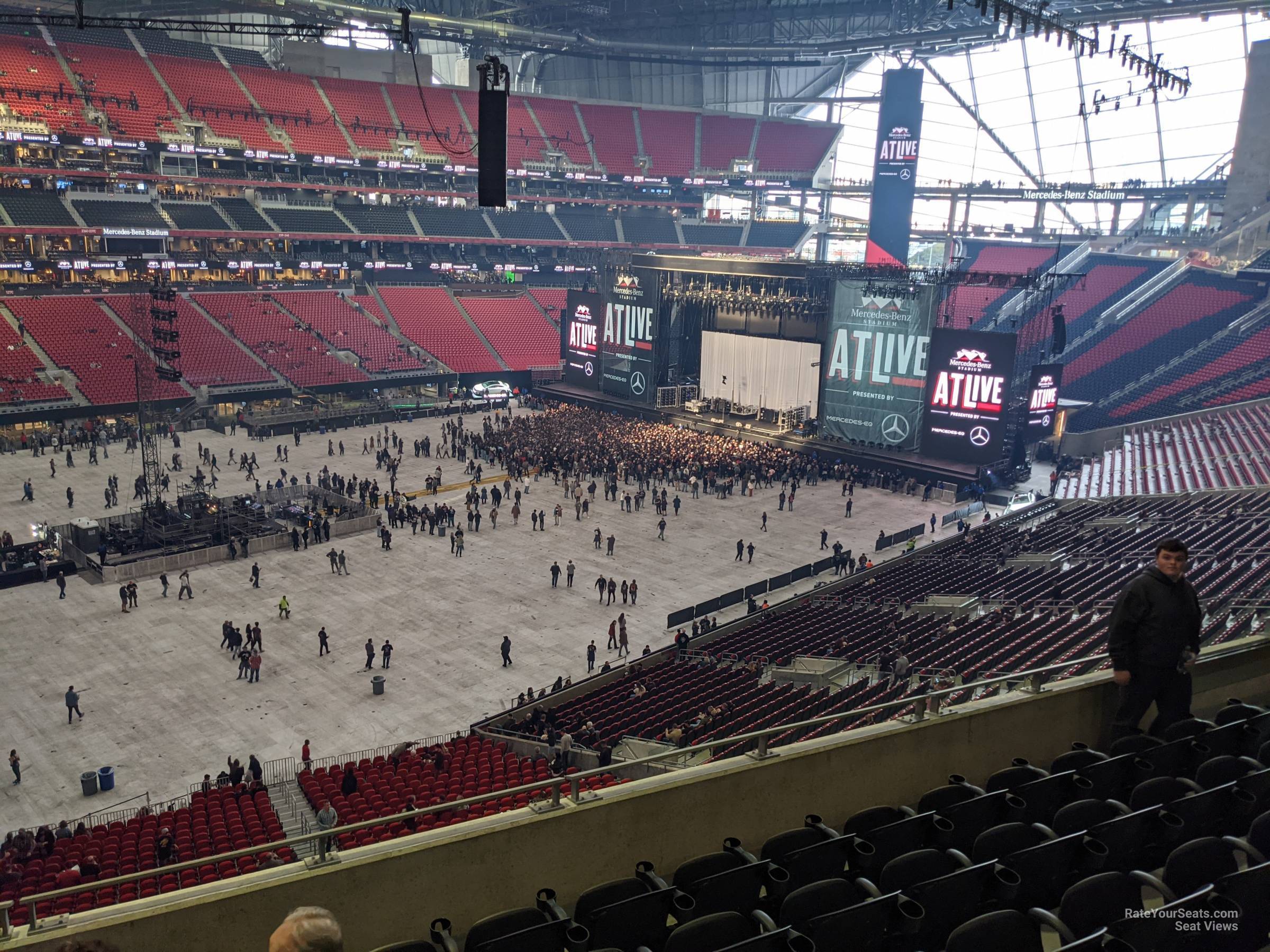 section 216, row 5 seat view  for concert - mercedes-benz stadium