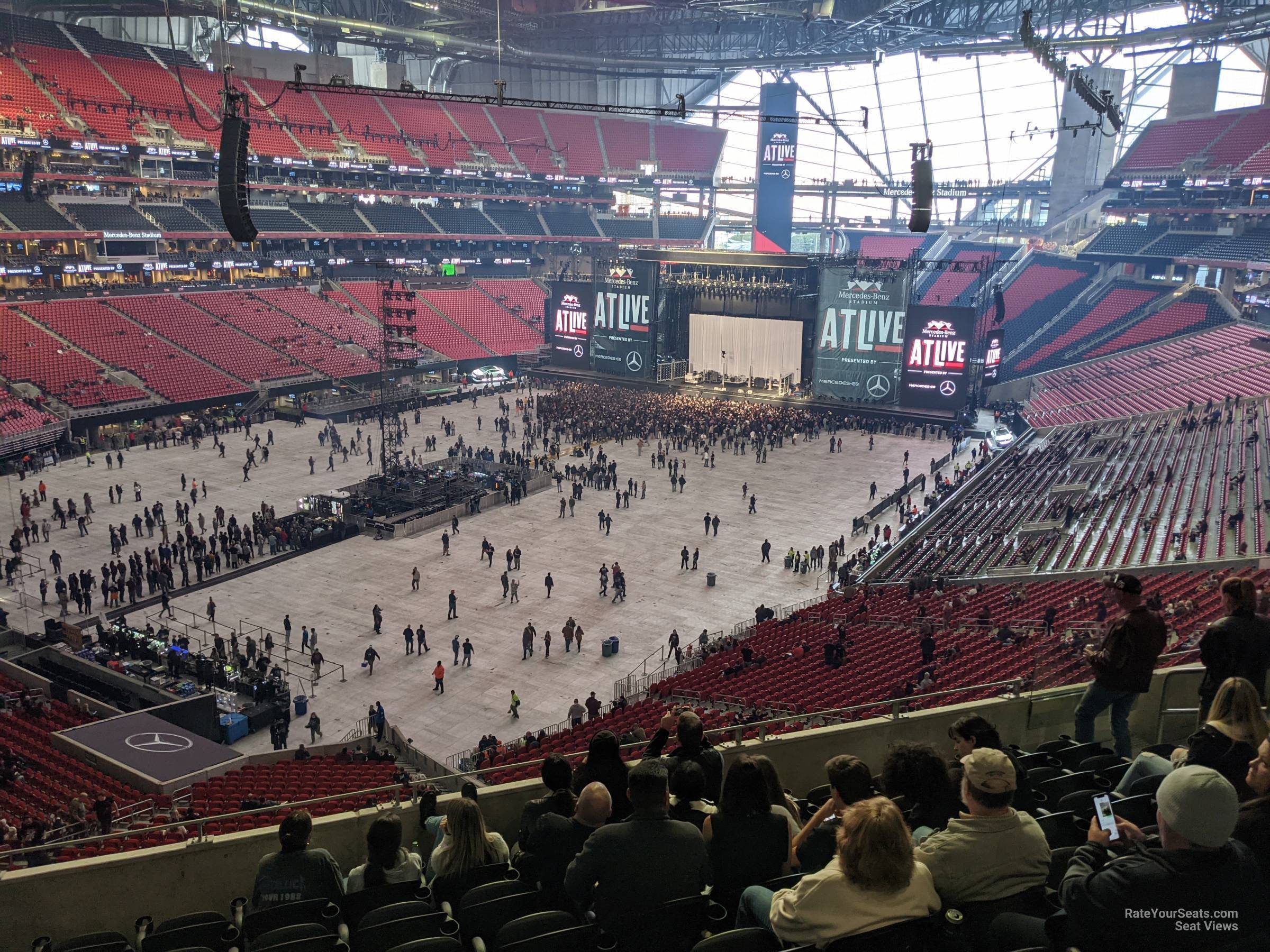 section 219, row 5 seat view  for concert - mercedes-benz stadium