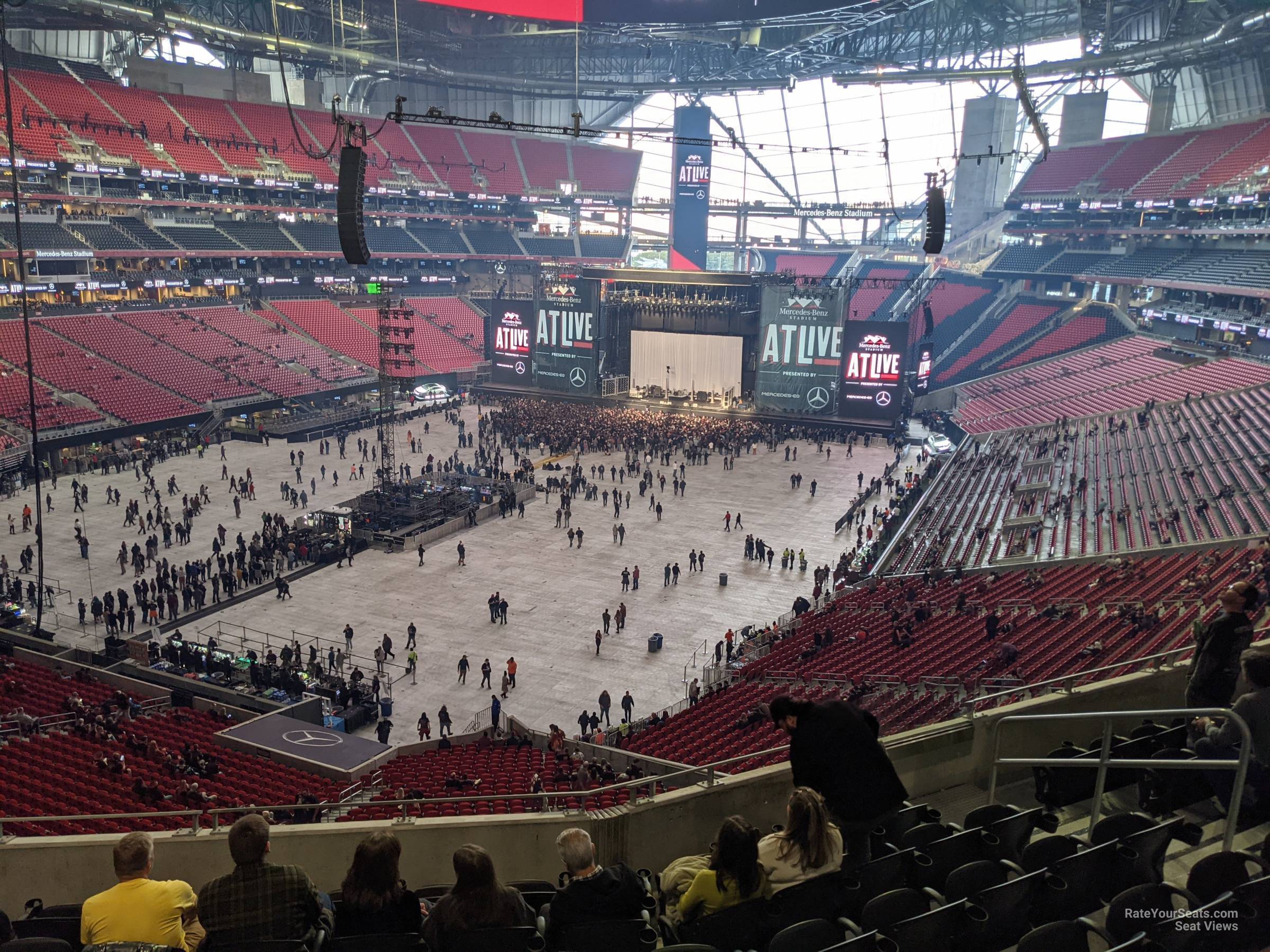 section 220, row 5 seat view  for concert - mercedes-benz stadium