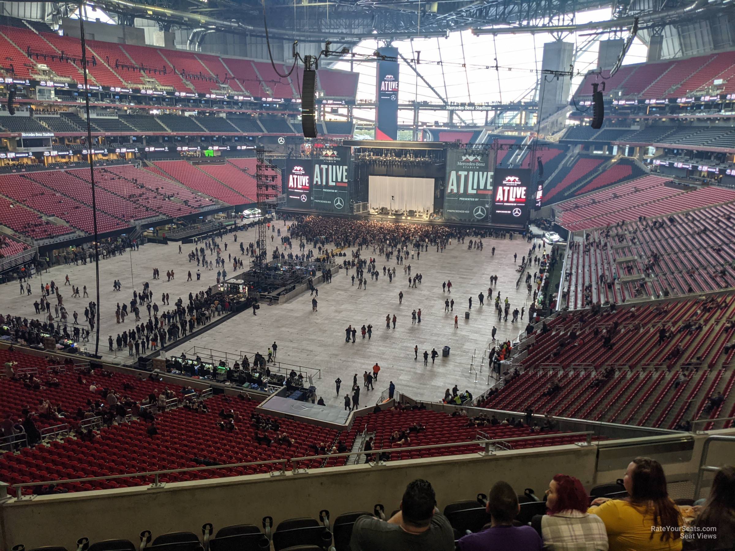 section 221, row 5 seat view  for concert - mercedes-benz stadium