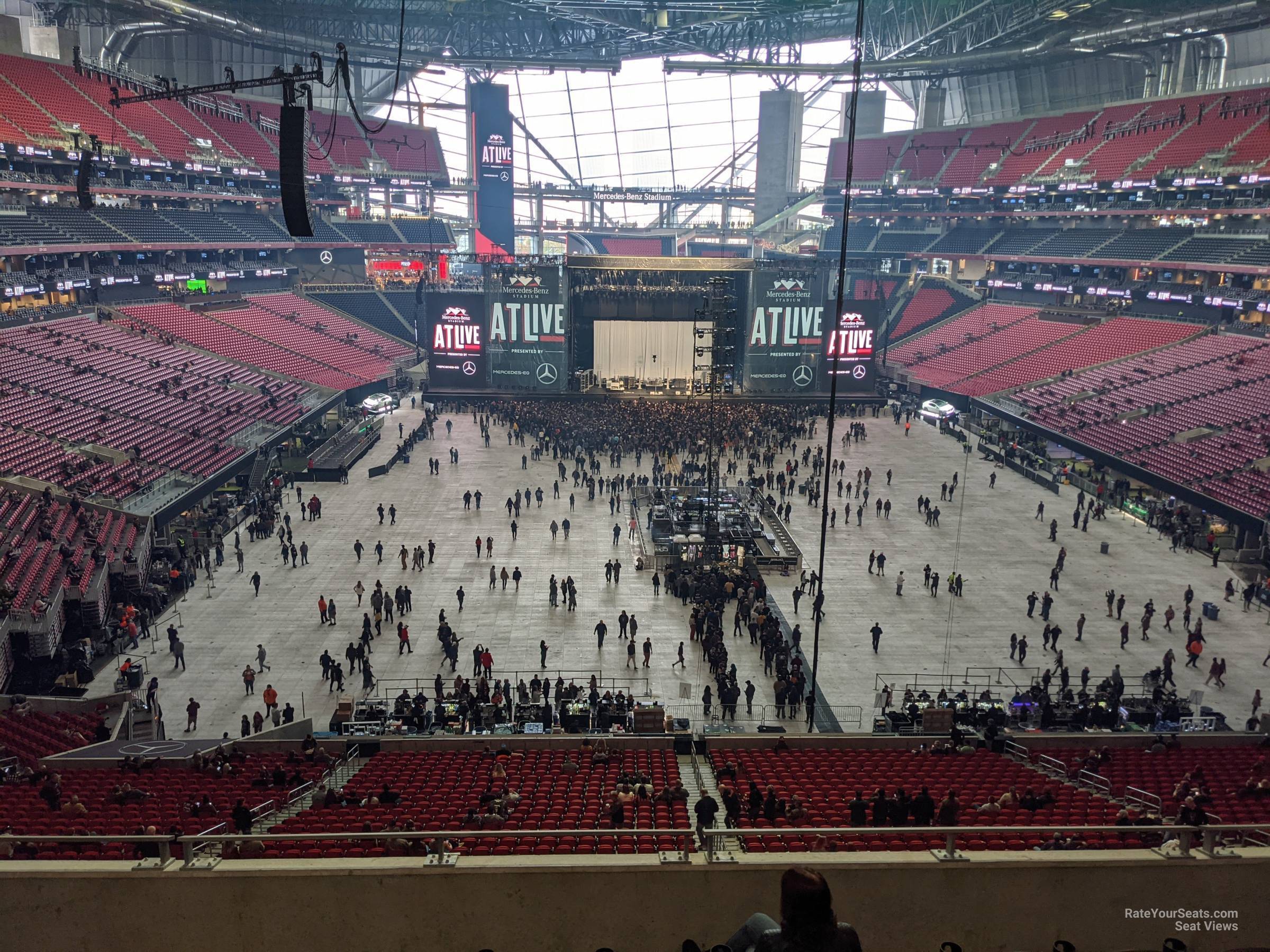 section 225, row 5 seat view  for concert - mercedes-benz stadium