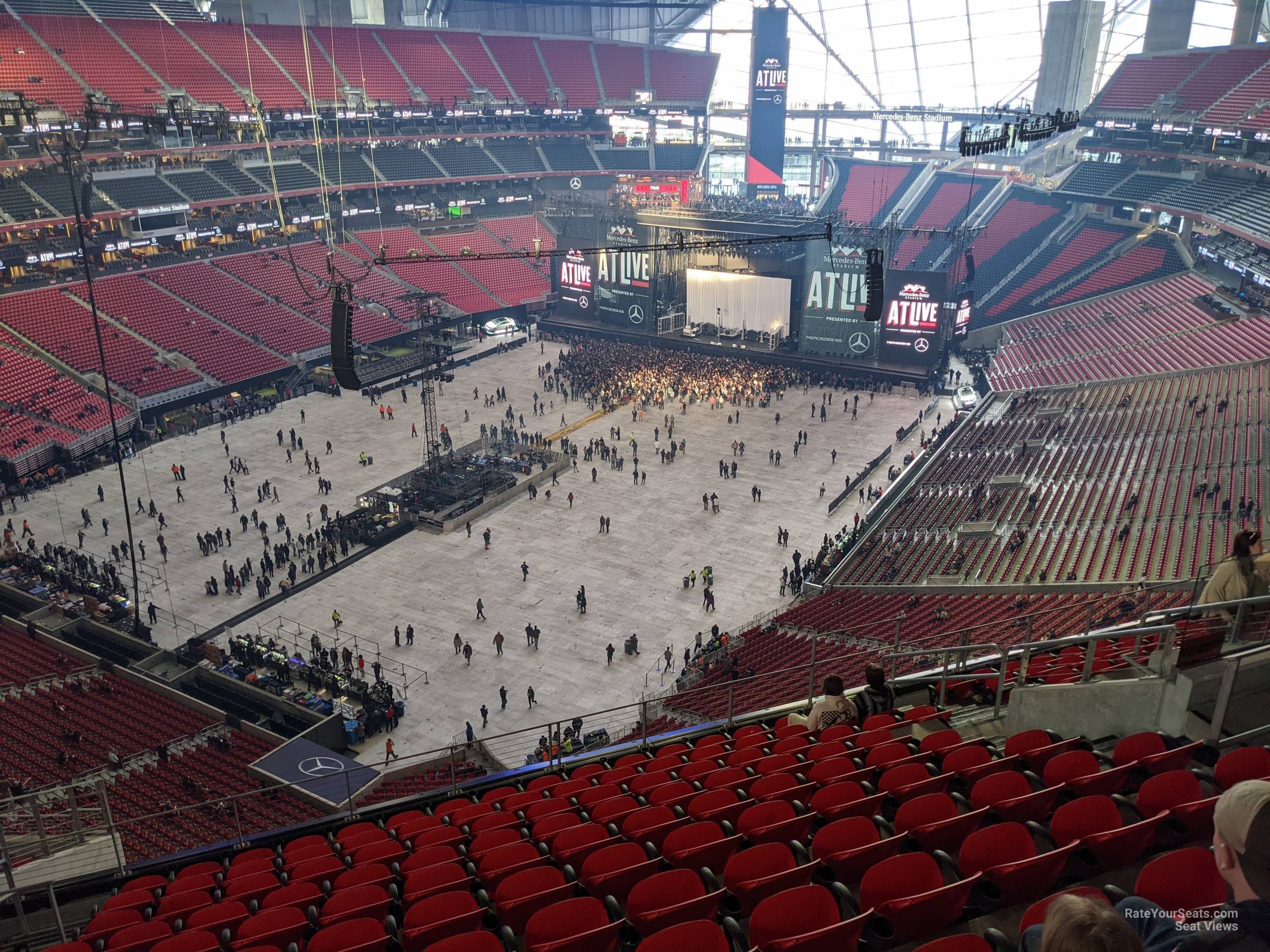 section 320, row 13 seat view  for concert - mercedes-benz stadium
