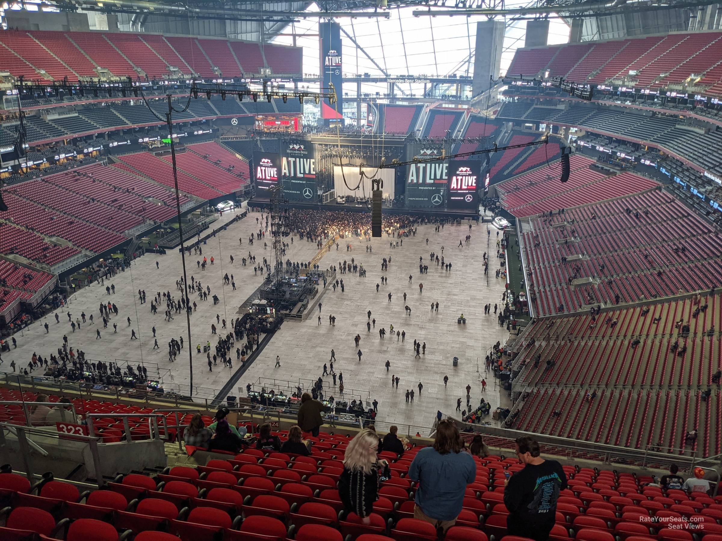 section 323, row 18 seat view  for concert - mercedes-benz stadium