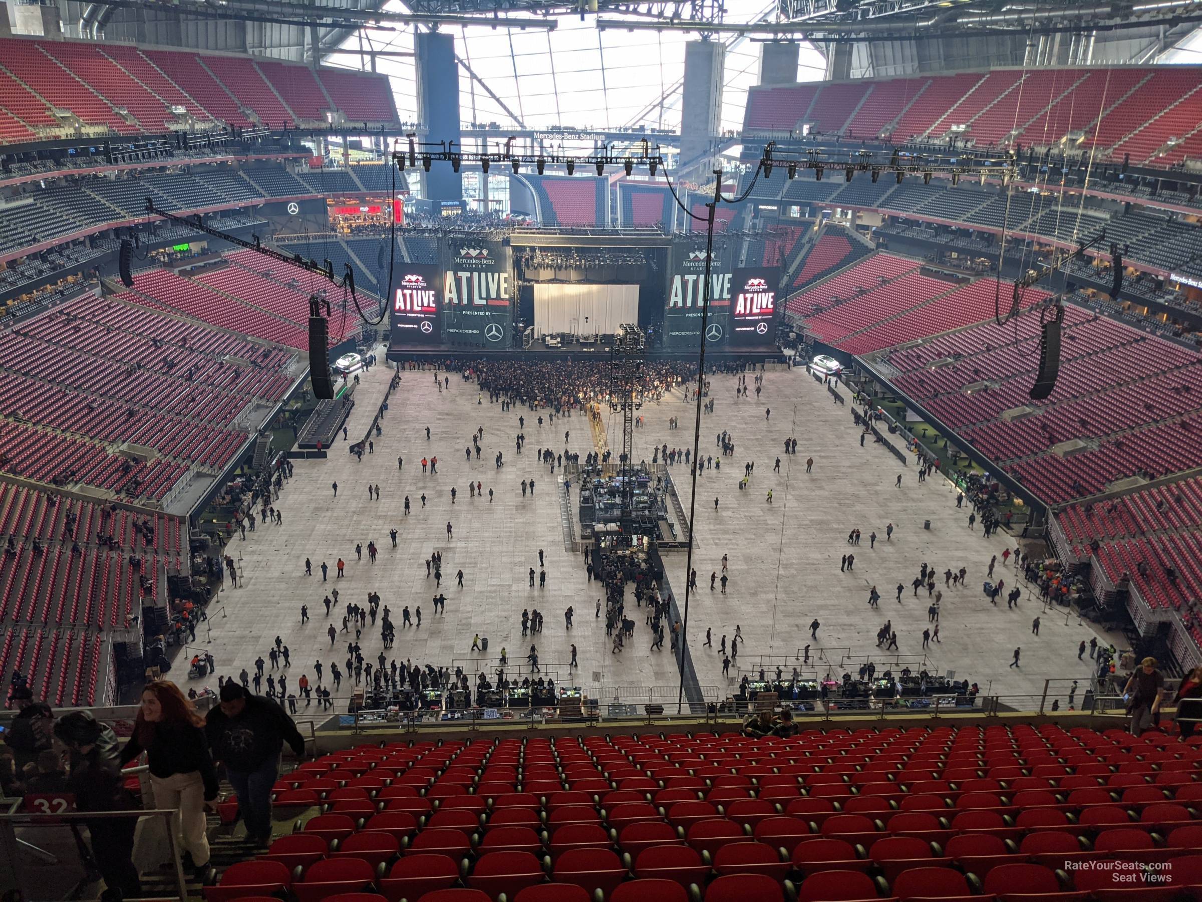 section 326, row 18 seat view  for concert - mercedes-benz stadium