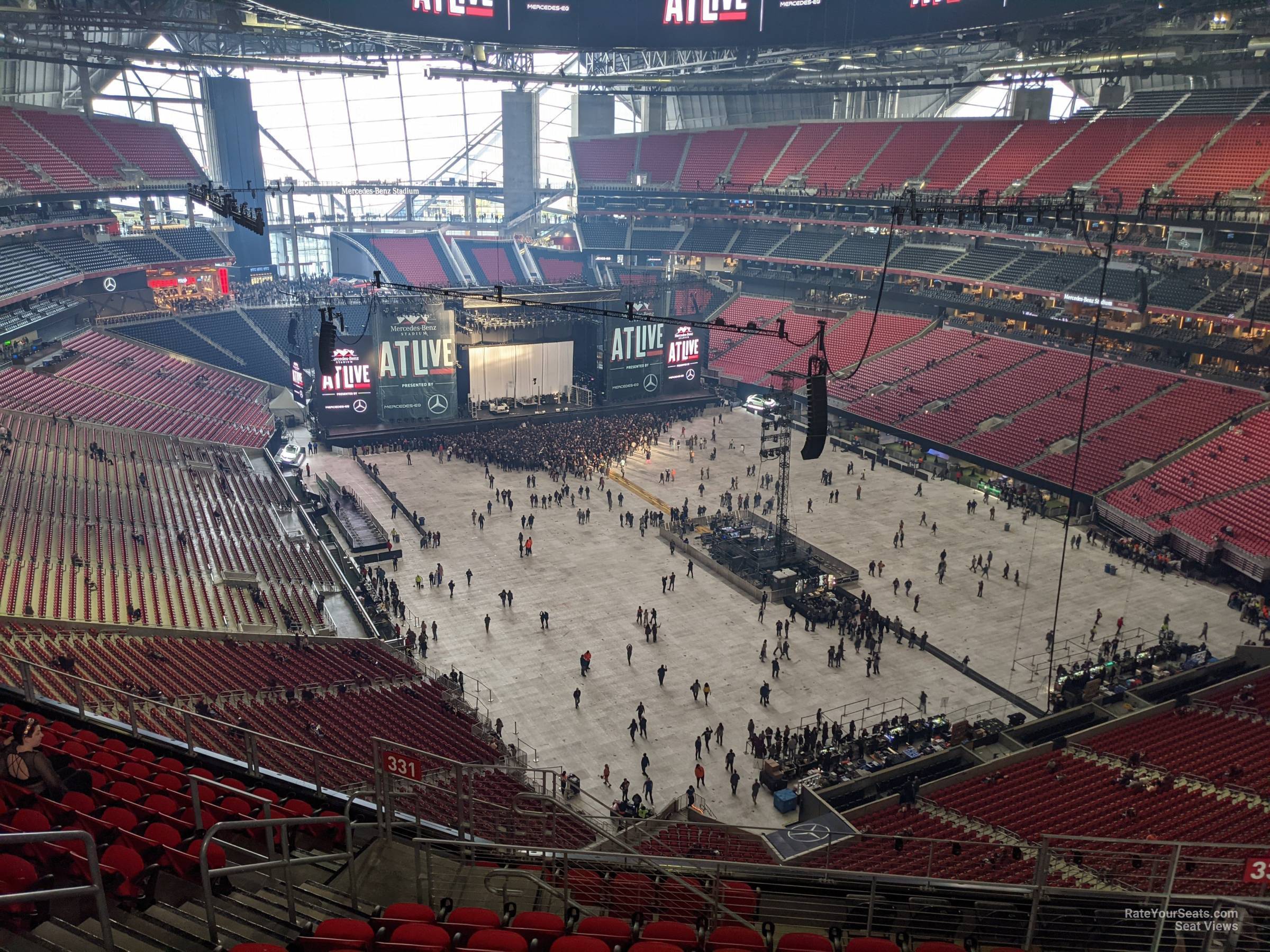 section 330, row 13 seat view  for concert - mercedes-benz stadium