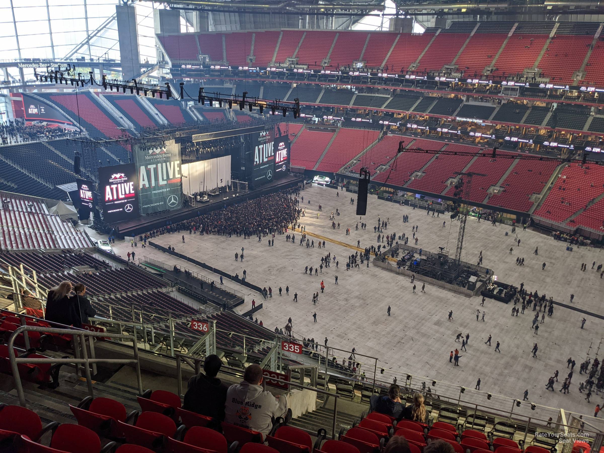 section 335, row 13 seat view  for concert - mercedes-benz stadium
