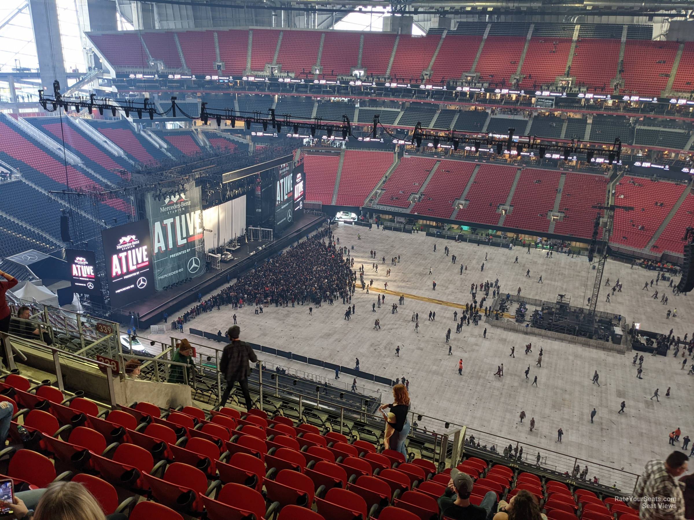 section 338, row 13 seat view  for concert - mercedes-benz stadium