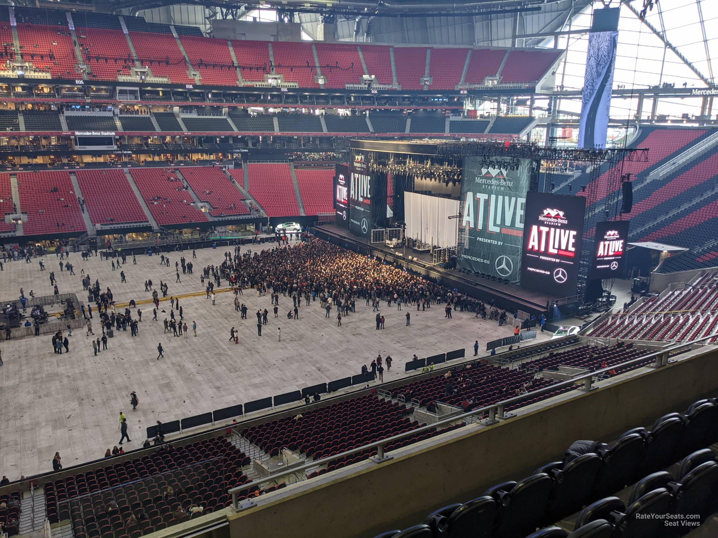 club 212, row 5 seat view  for concert - mercedes-benz stadium