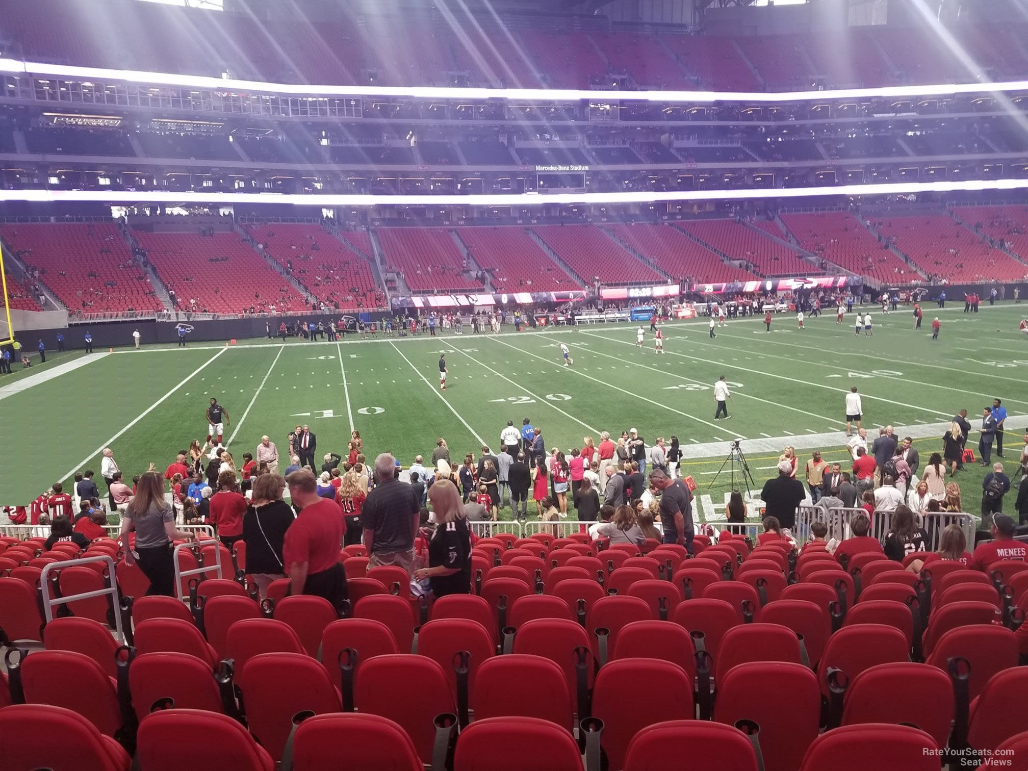 section 113, row 15 seat view  for football - mercedes-benz stadium