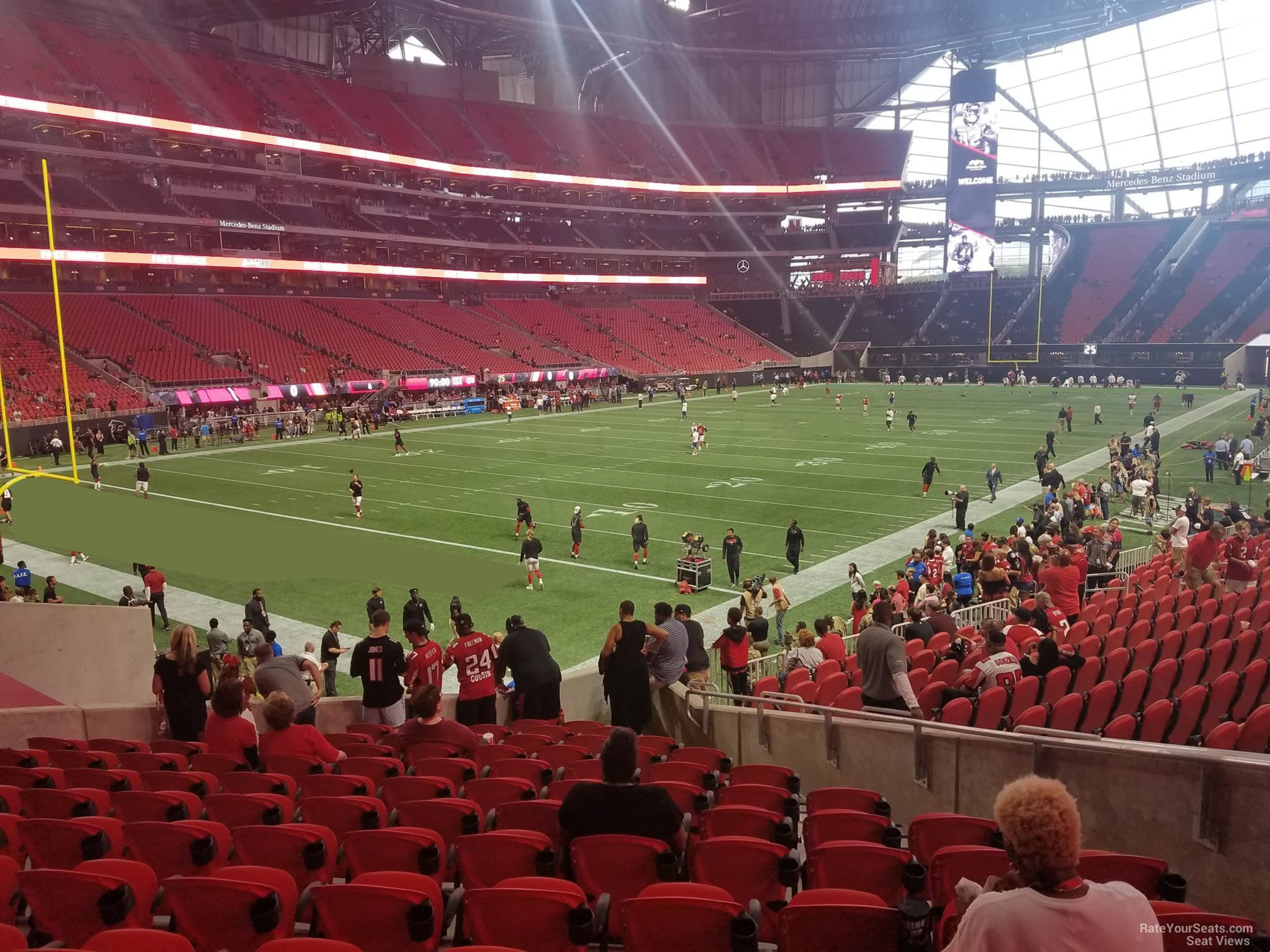 section 116, row 18 seat view  for football - mercedes-benz stadium