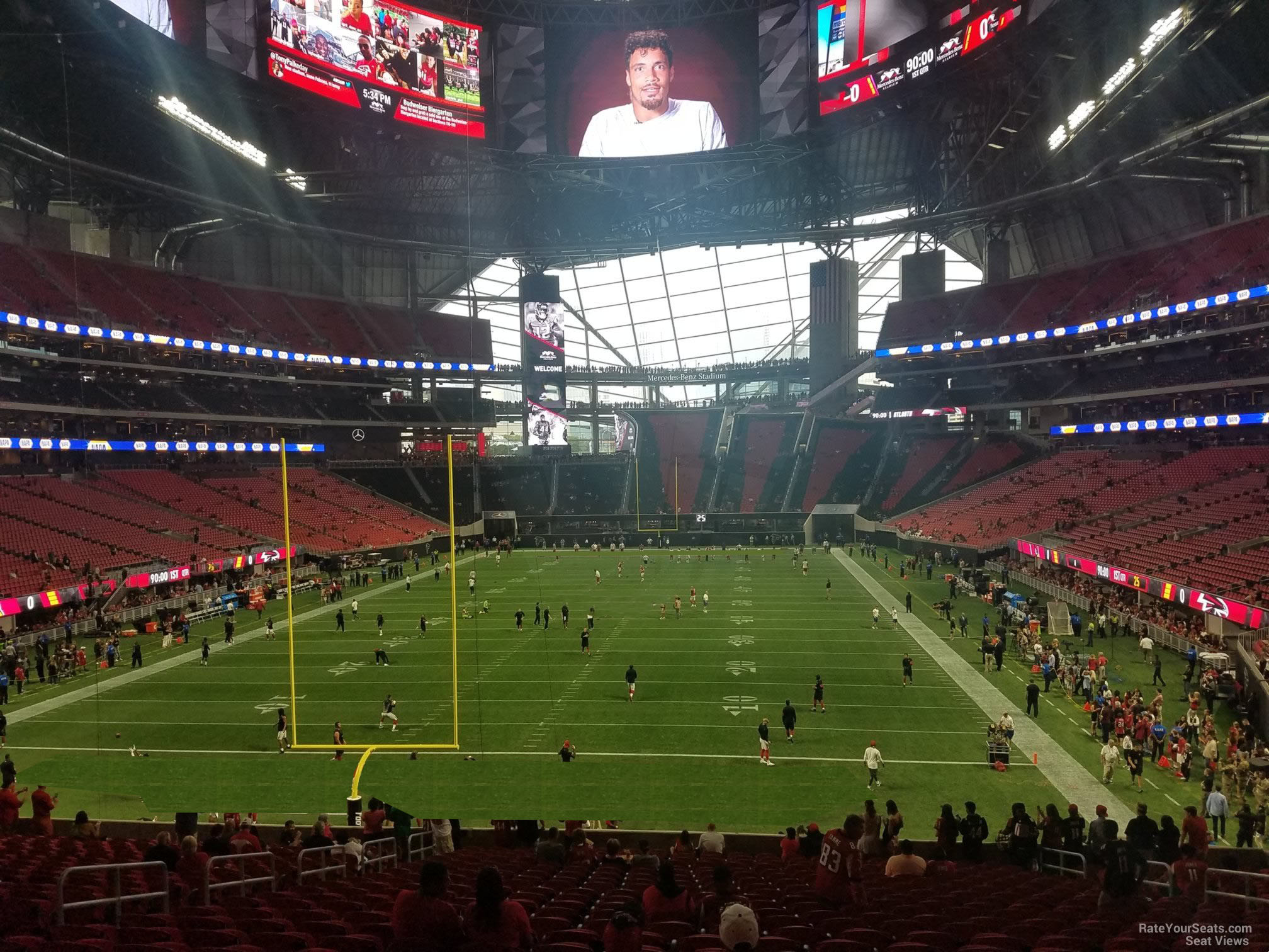 Section 308 at the Mercedes Benz stadium in atl. #listenonlyseats