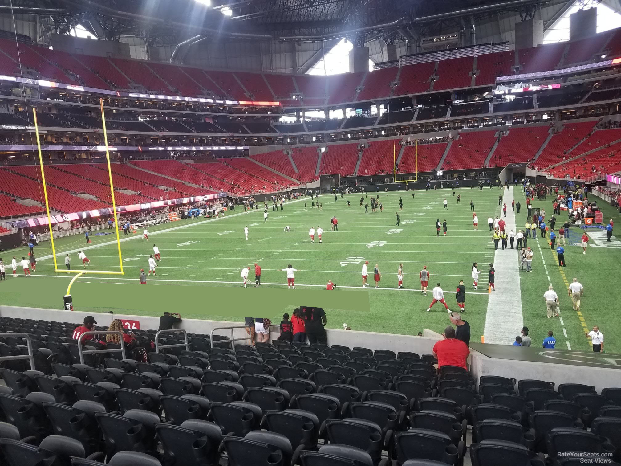 section 135, row 25 seat view  for football - mercedes-benz stadium