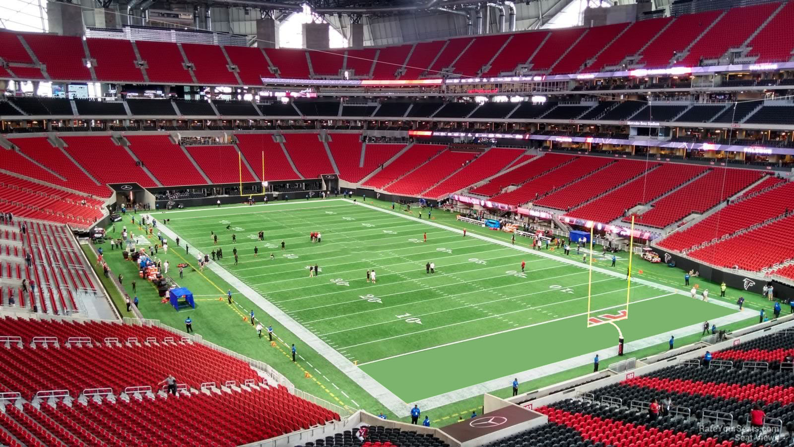 section 202, row 6 seat view  for football - mercedes-benz stadium