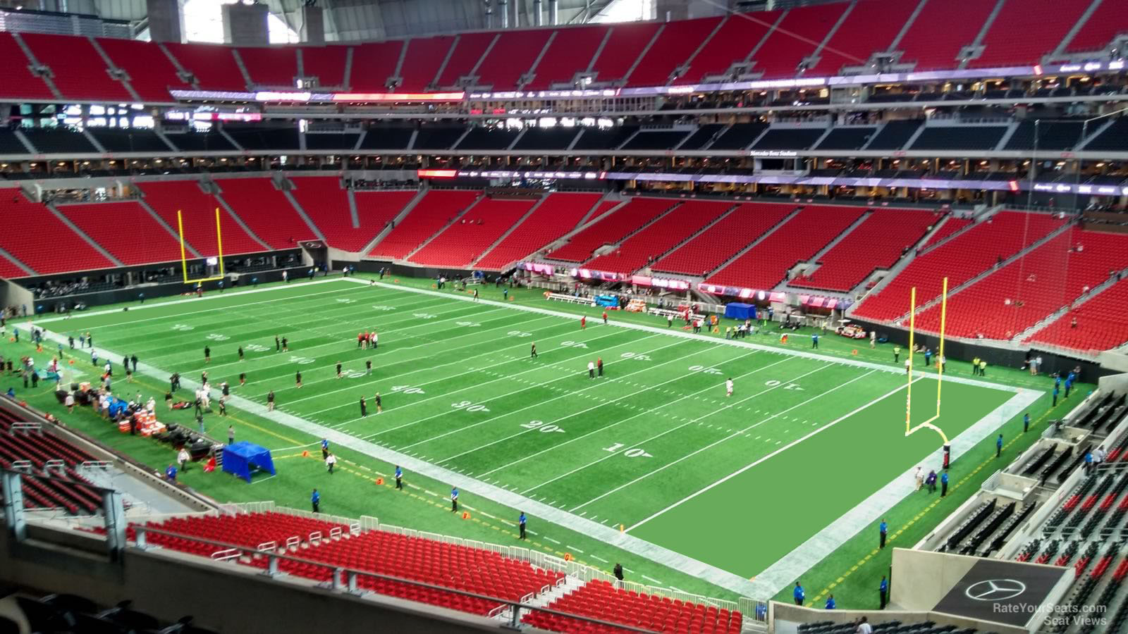 section 204, row 6 seat view  for football - mercedes-benz stadium