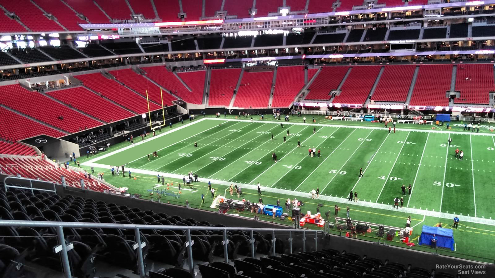 section 209, row 12 seat view  for football - mercedes-benz stadium