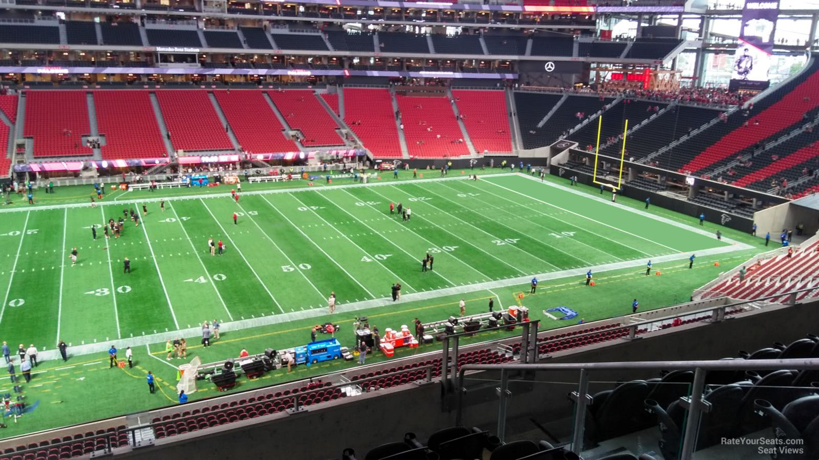 section 213, row 6 seat view  for football - mercedes-benz stadium