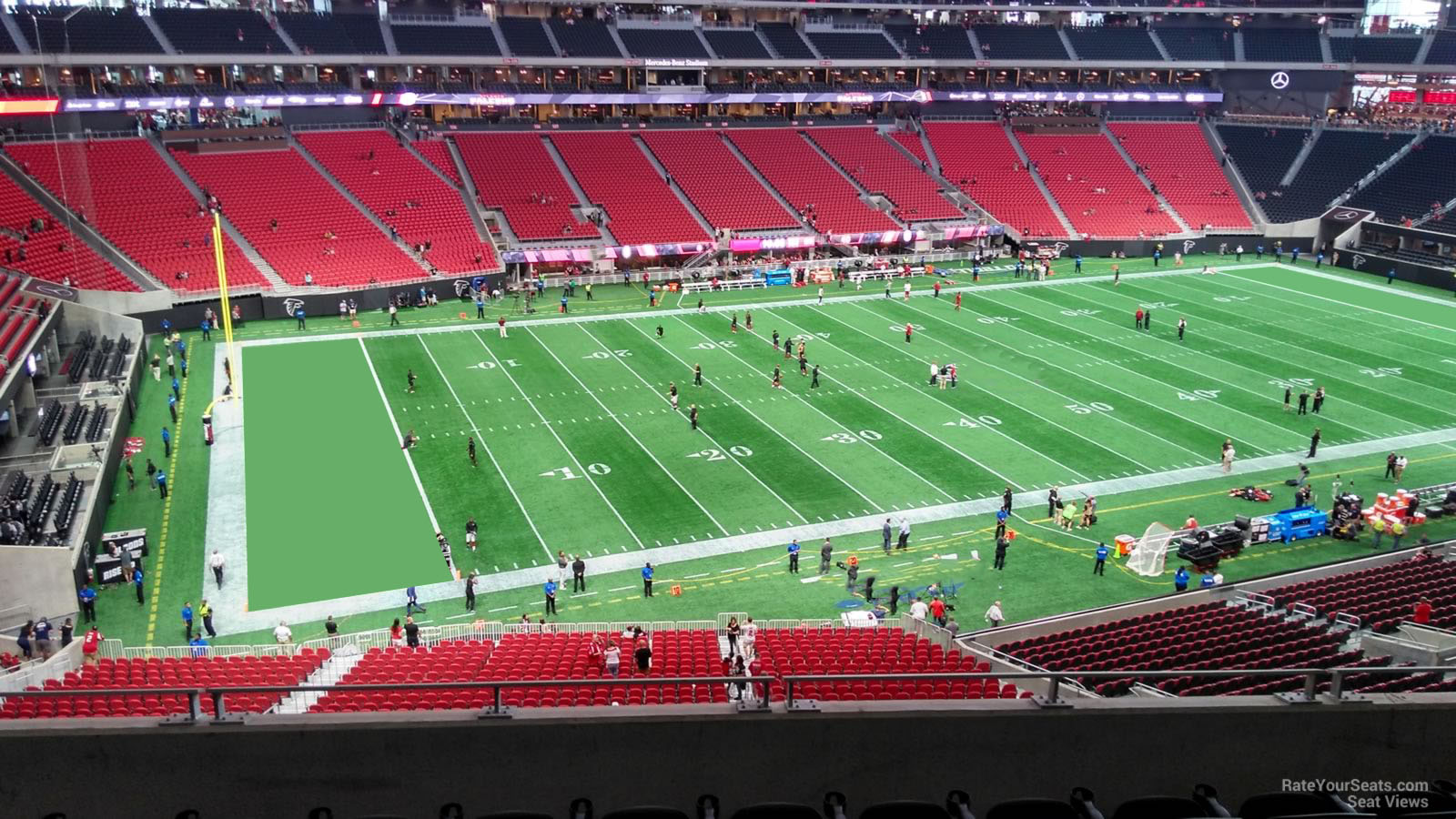 section 216, row 6 seat view  for football - mercedes-benz stadium