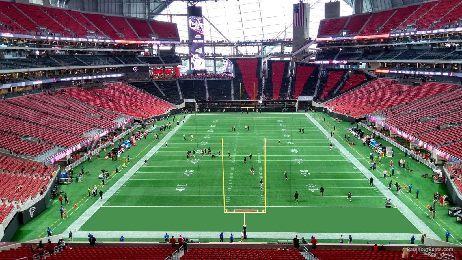 section 224, row 6 seat view  for football - mercedes-benz stadium