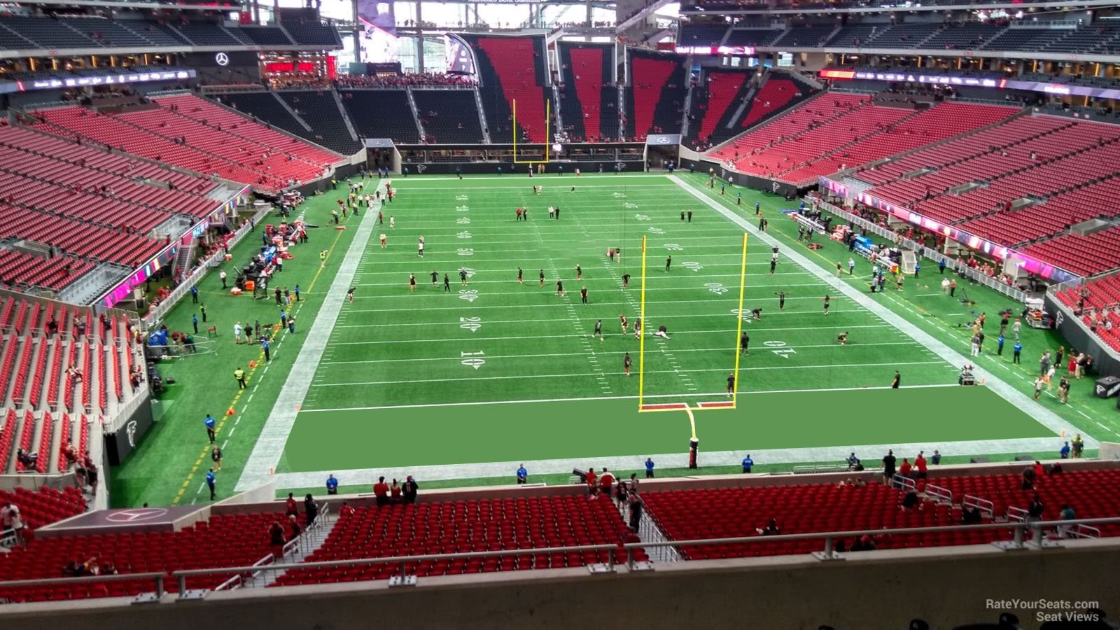 section 225, row 5 seat view  for football - mercedes-benz stadium