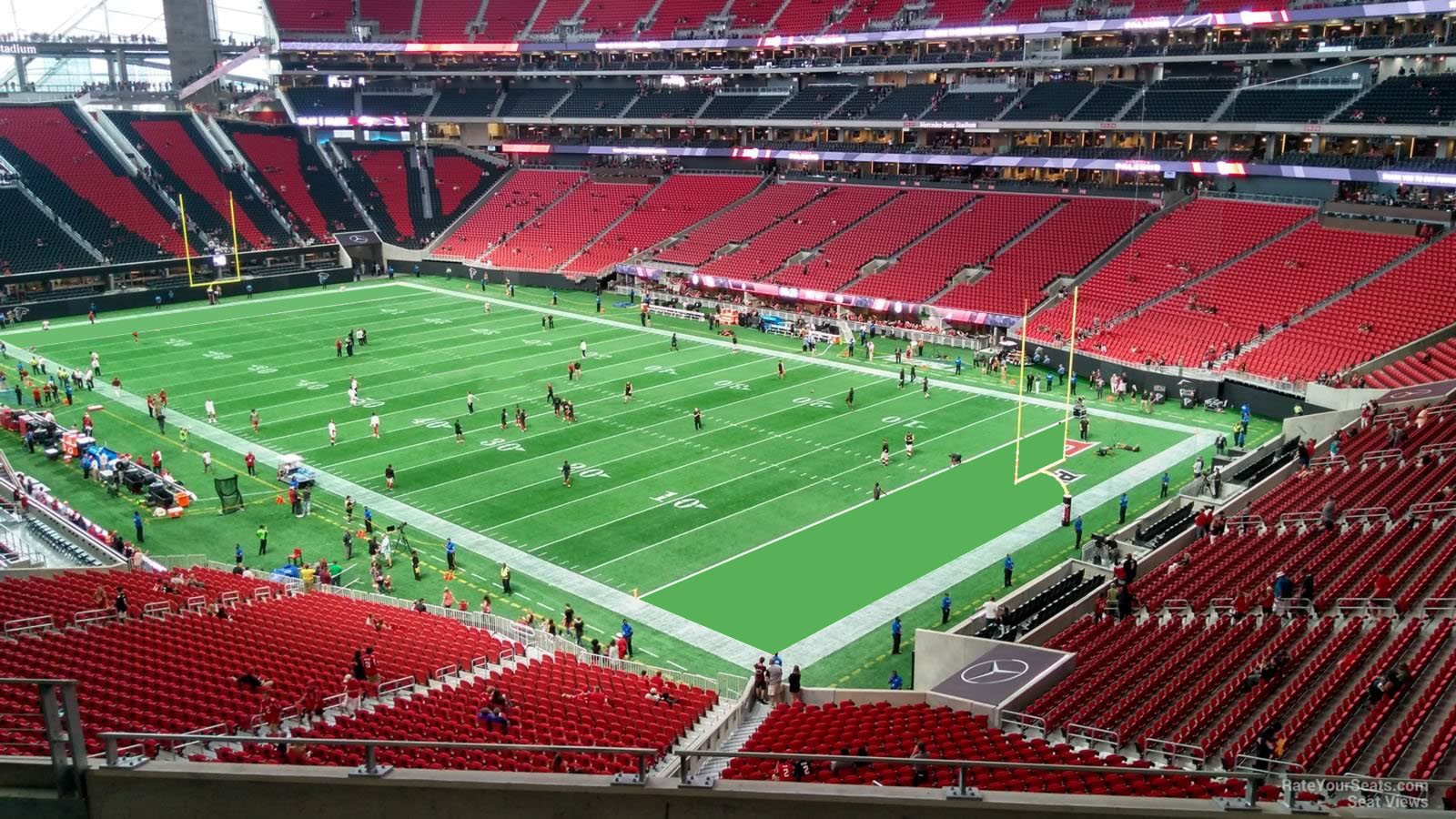 section 229, row 6 seat view  for football - mercedes-benz stadium
