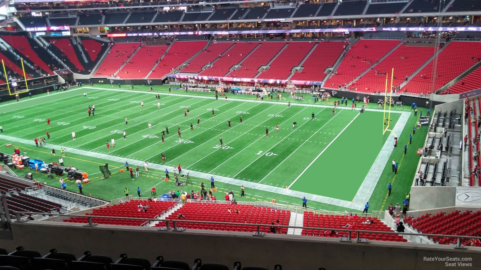 section 231, row 6 seat view  for football - mercedes-benz stadium
