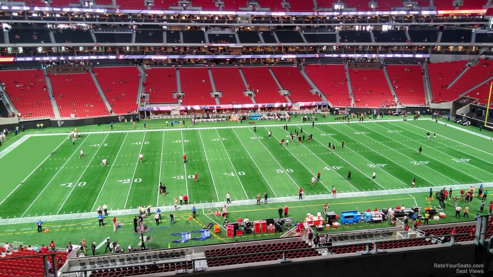 section 239, row 6 seat view  for football - mercedes-benz stadium