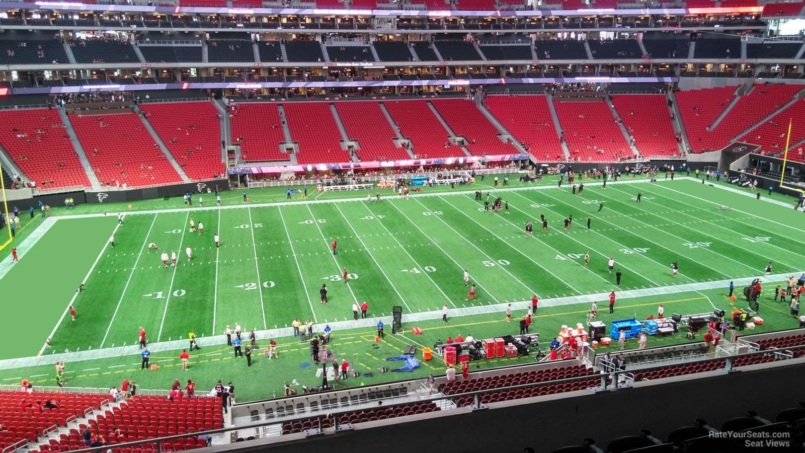 section 240, row 6 seat view  for football - mercedes-benz stadium