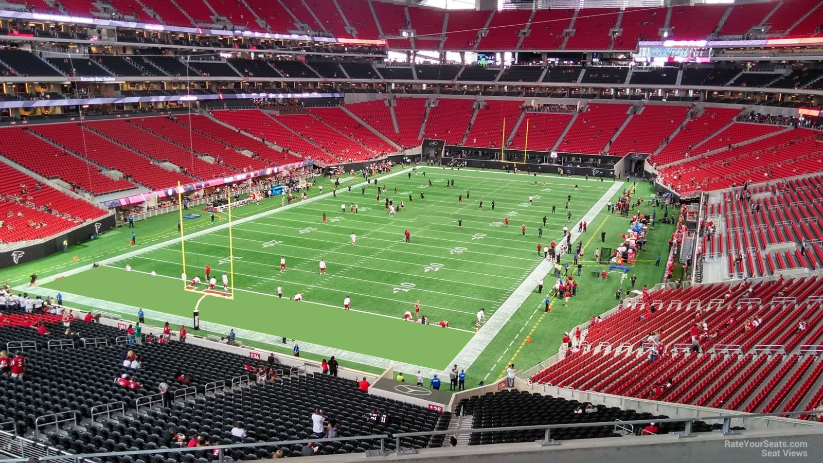 section 247, row 6 seat view  for football - mercedes-benz stadium
