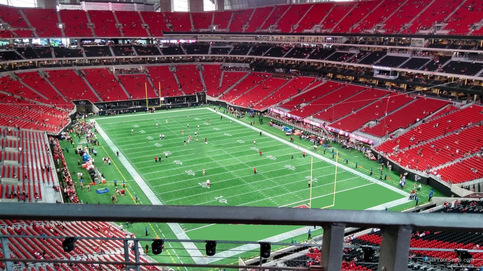 section 301, row 4 seat view  for football - mercedes-benz stadium