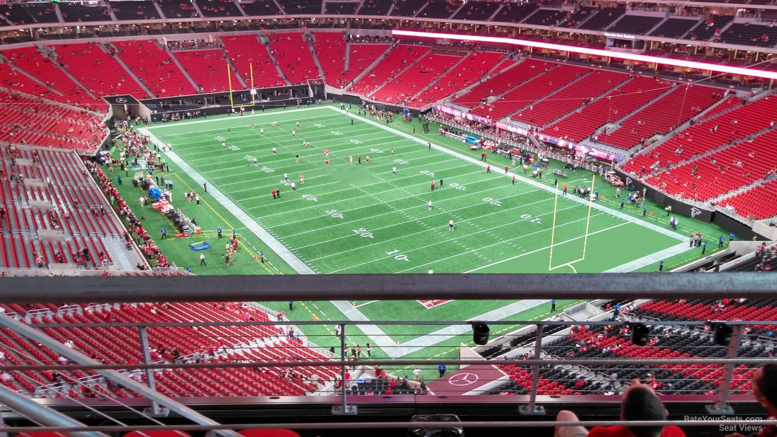 section 302, row 4 seat view  for football - mercedes-benz stadium