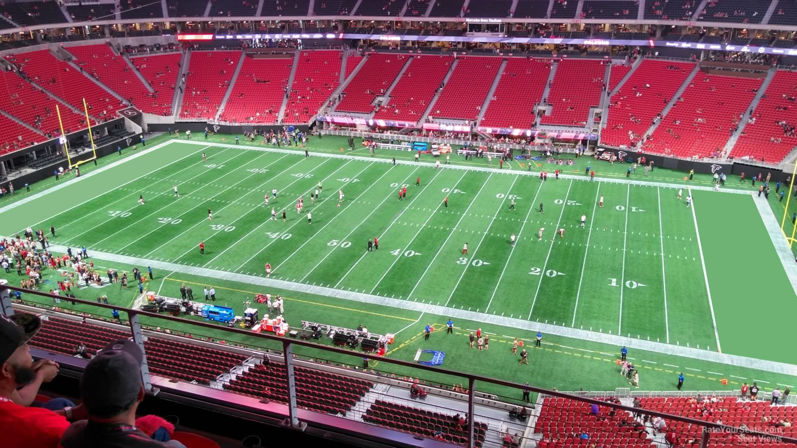 section 309, row 4 seat view  for football - mercedes-benz stadium