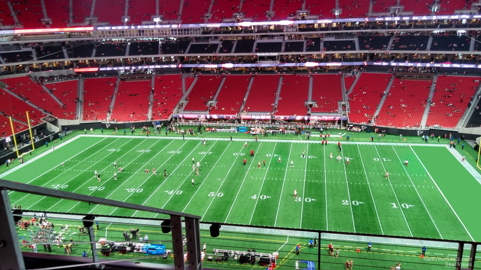 section 310, row 4 seat view  for football - mercedes-benz stadium