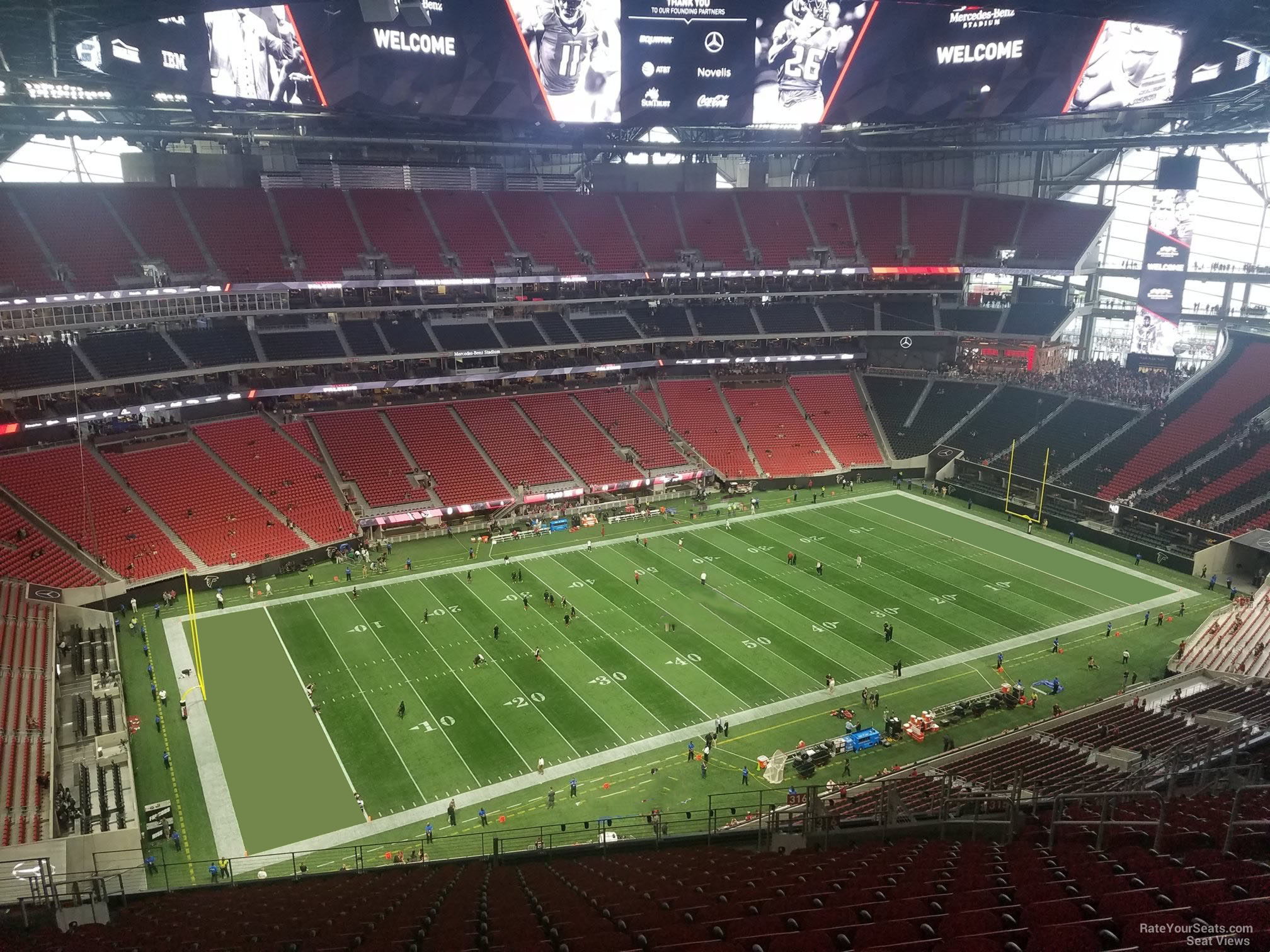 Section 308 at the Mercedes Benz stadium in atl. #listenonlyseats