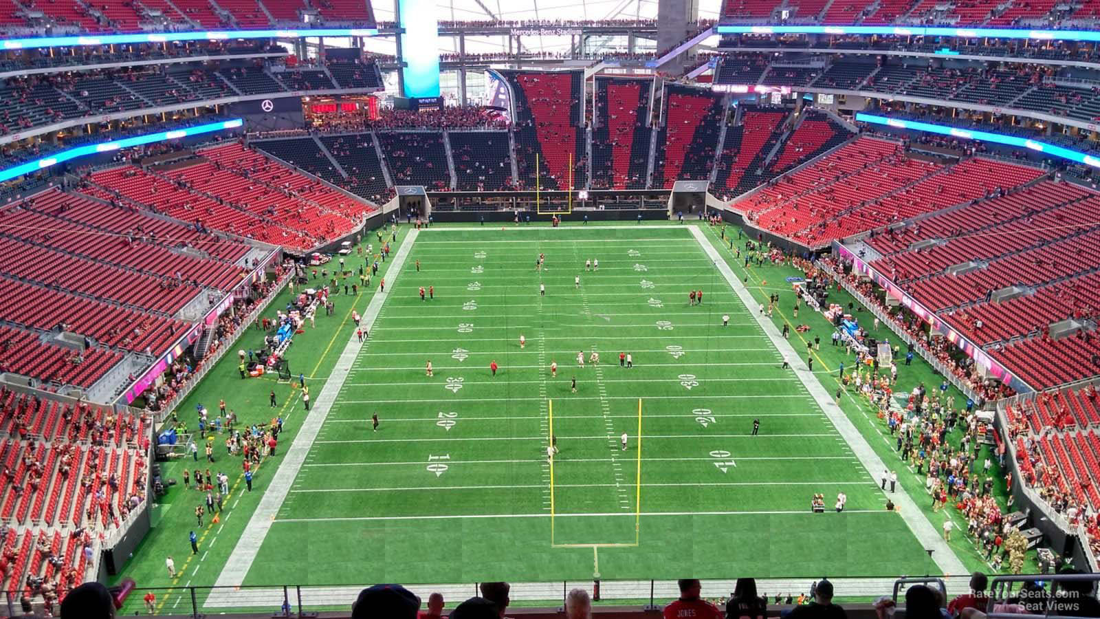 section 326, row 12 seat view  for football - mercedes-benz stadium