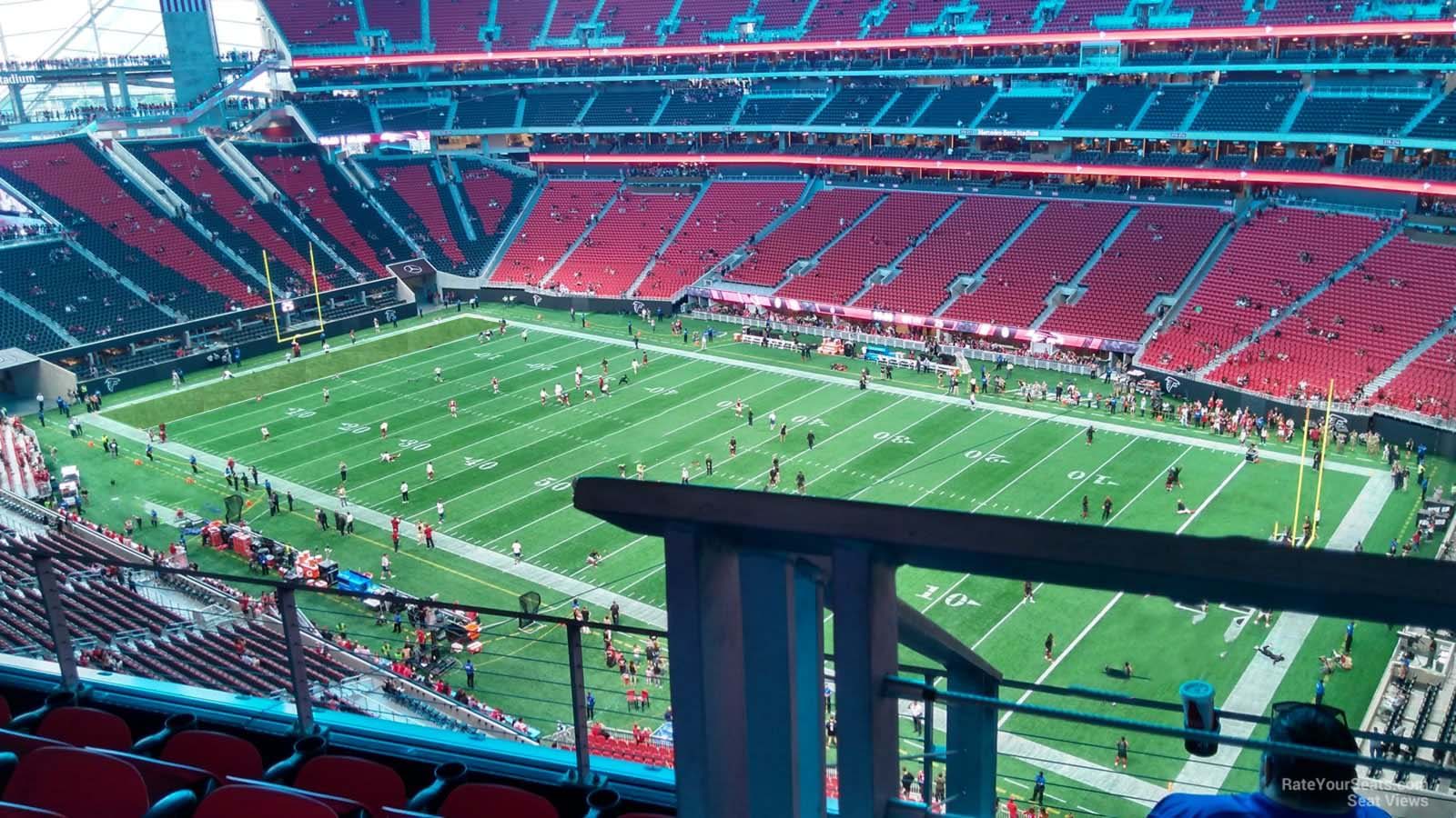 section 334, row 4 seat view  for football - mercedes-benz stadium