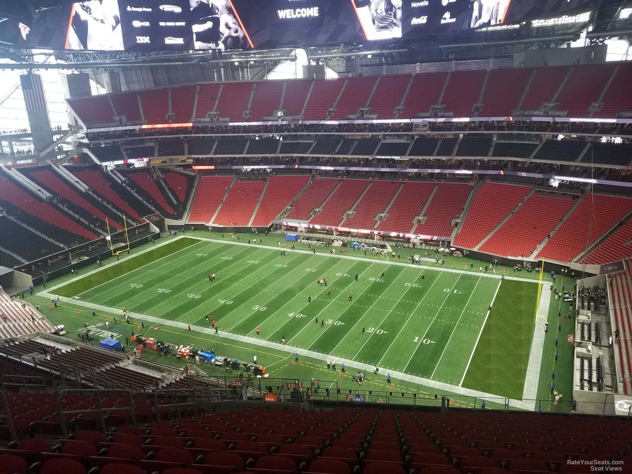 Mercedes-Benz Stadium, section 335, row 26, home of Atlanta